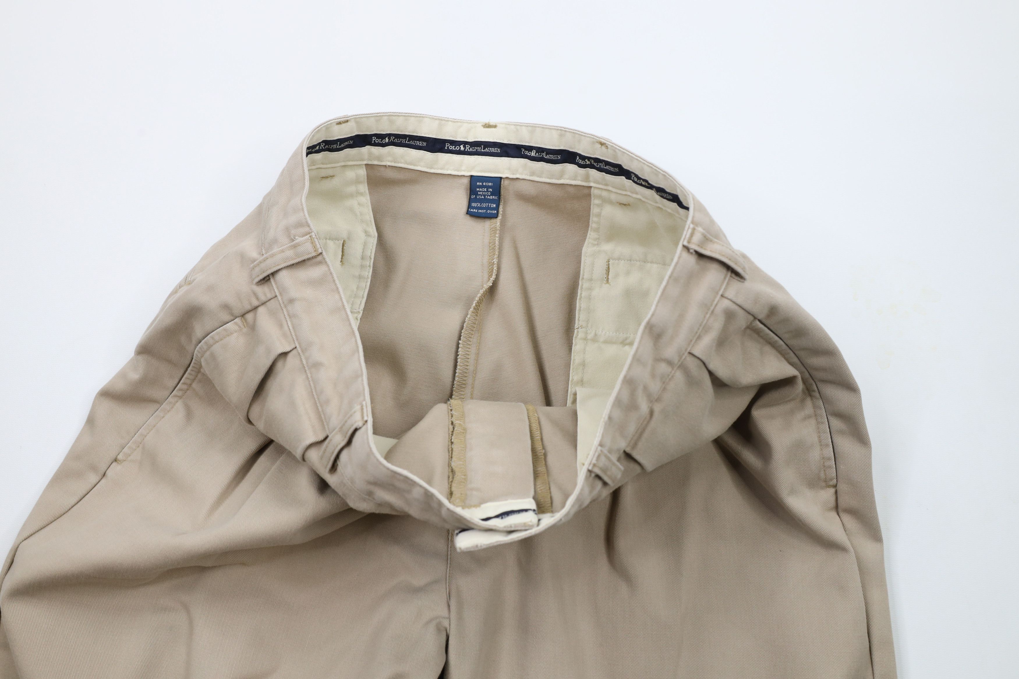 Ralph Lauren × Vintage Vintage 90s Ralph Lauren Wide Leg Chino Pants Trousers Size US 34 / EU 50 - 7 Thumbnail