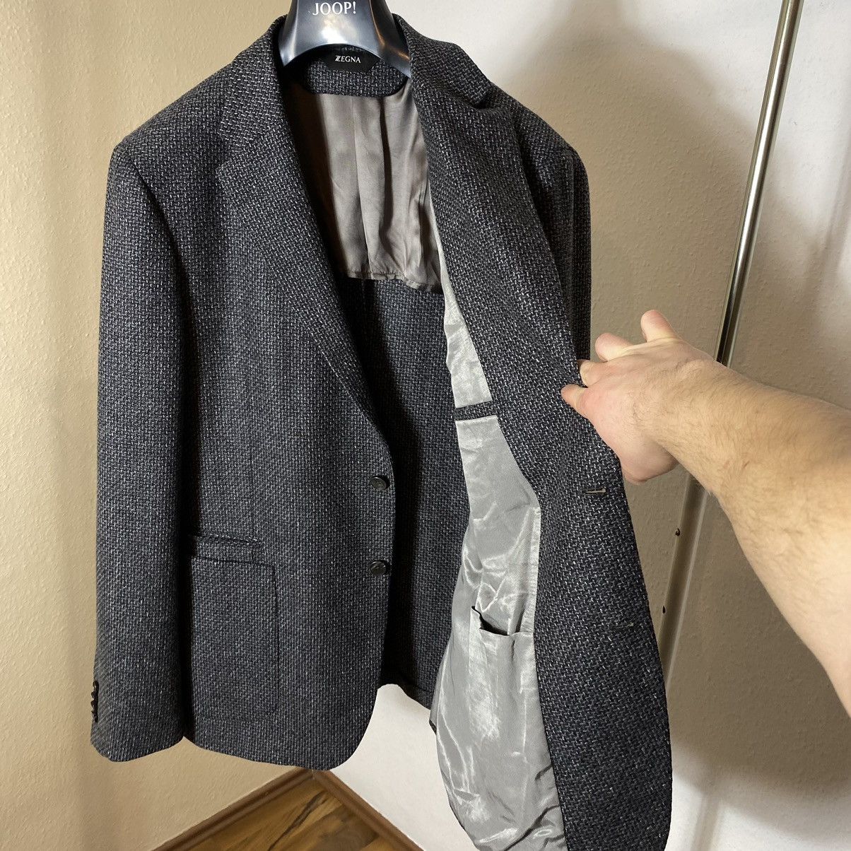 Z Zegna Knit Wool and Cashmere Blazer Z Zegna gray Size US XL / EU 56 / 4 - 11 Thumbnail