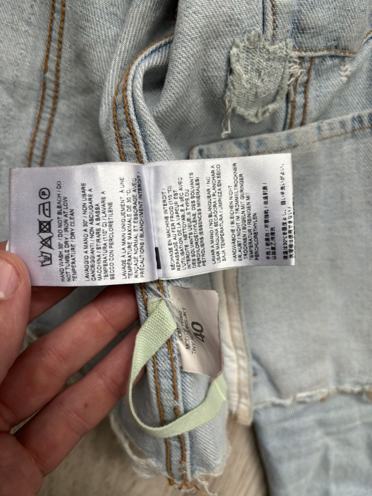Off-White OFF-WHITE C/O VIRGIL ABLOH CHECKERED DENIM JACKET size 40 Size L / US 10 / IT 46 - 15 Thumbnail