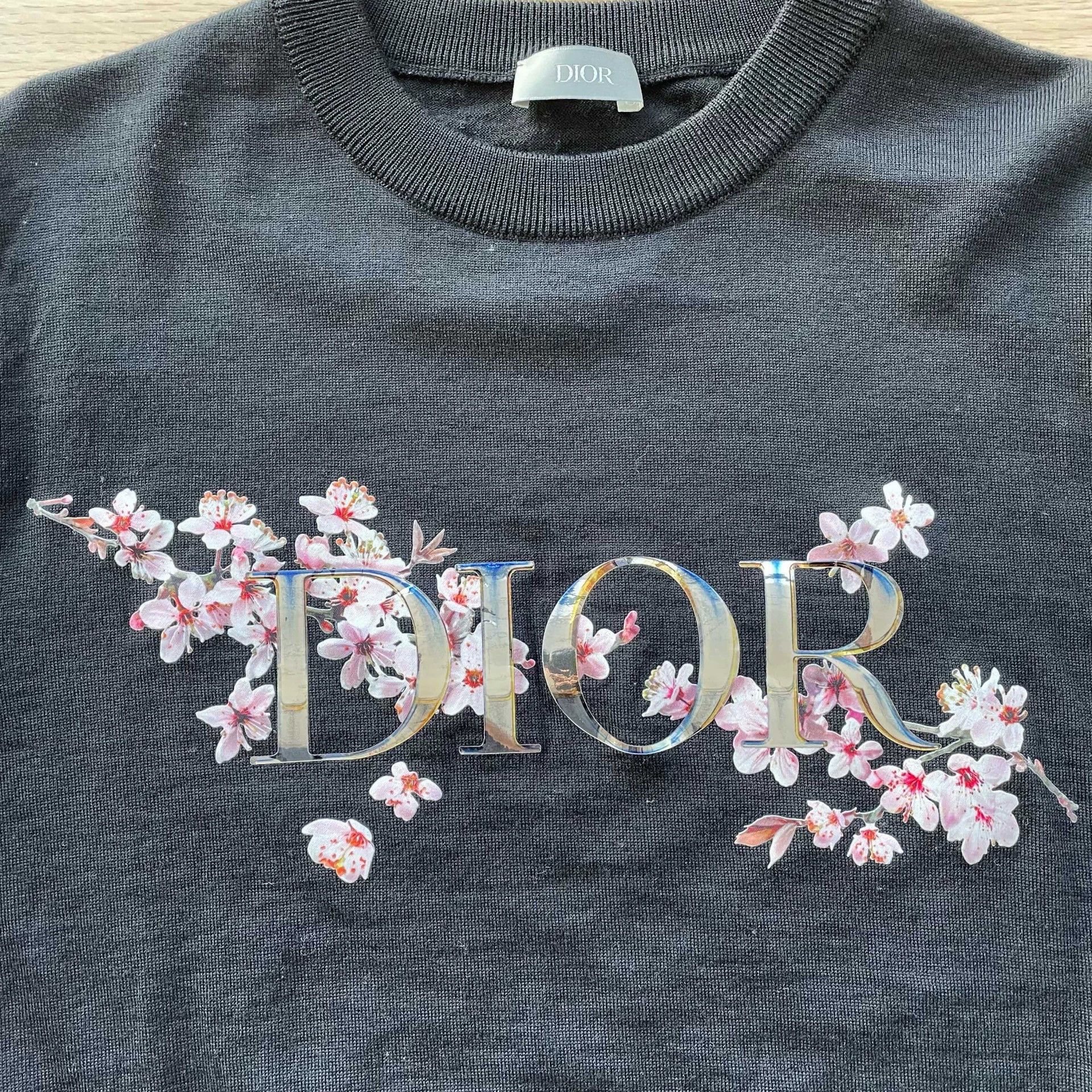 Dior DIOR 98 New Black S Laser Logo Knit Sweater Size S / US 4 / IT 40 - 3 Thumbnail