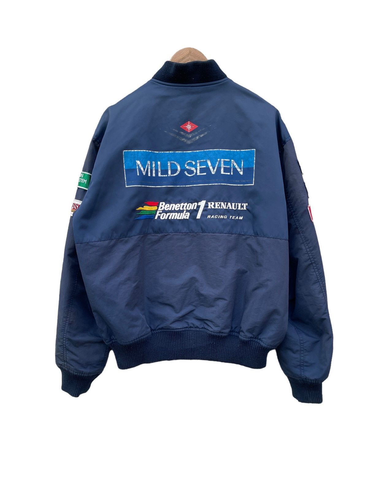 Benetton × Vintage Vintage Benetton Formula 1 Word Champion Bomber Jacket Size US L / EU 52-54 / 3 - 5 Thumbnail