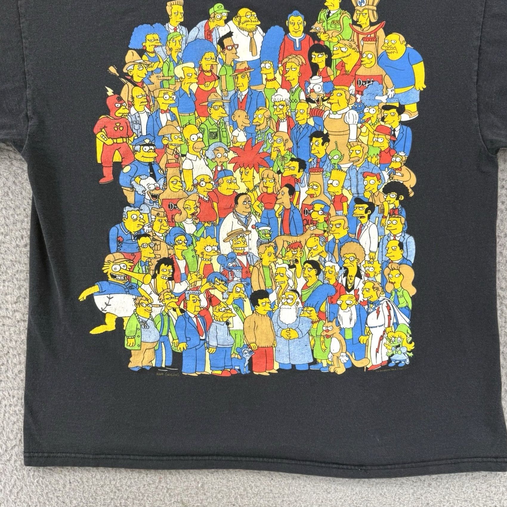 Vintage VINTAGE The Simpsons Shirt Mens XL Black Matt Groening Cartoon Cast Short Sleeve Size US XL / EU 56 / 4 - 2 Thumbnail