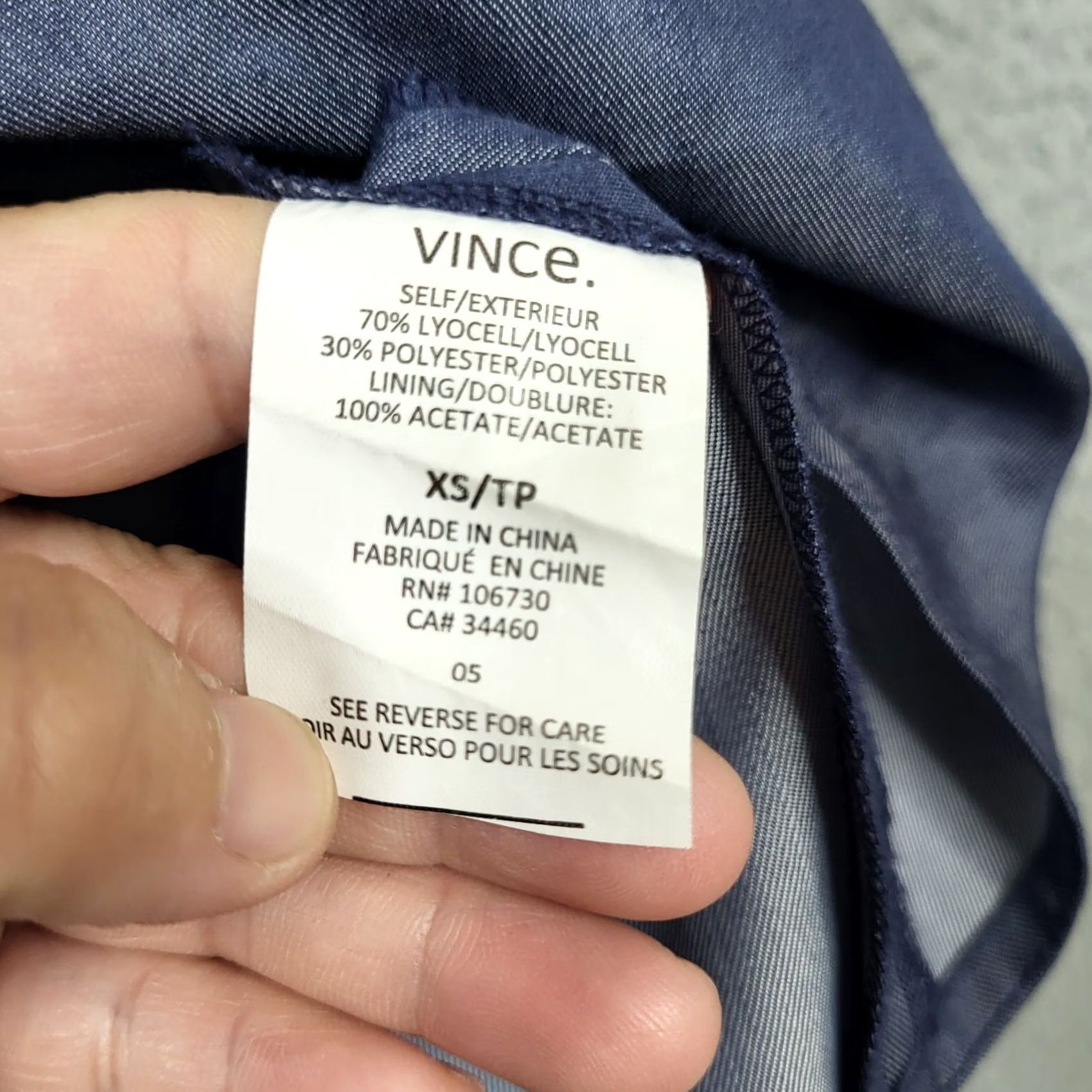 Vince Vince Women's blue tunic 1/4 Zip dress XS Solid 3/4 Sleeve Crew Neck Casual Shirt Dress Christmas? Size XS / US 0-2 / IT 36-38 - 6 Thumbnail