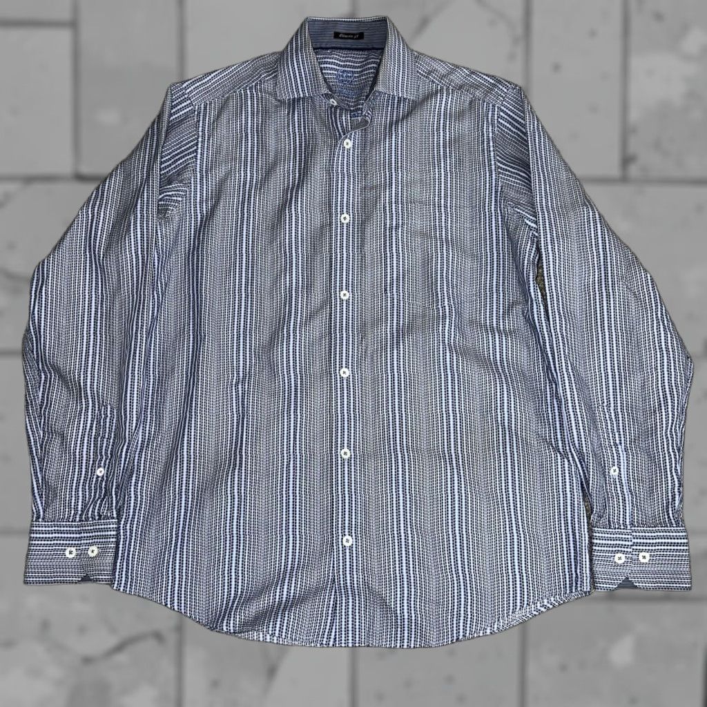 BUGATCHI Bugatchi Uomo Blue Longsleeve Button-Up Shirt Mens Size L Size US L / EU 52-54 / 3 - 1 Thumbnail