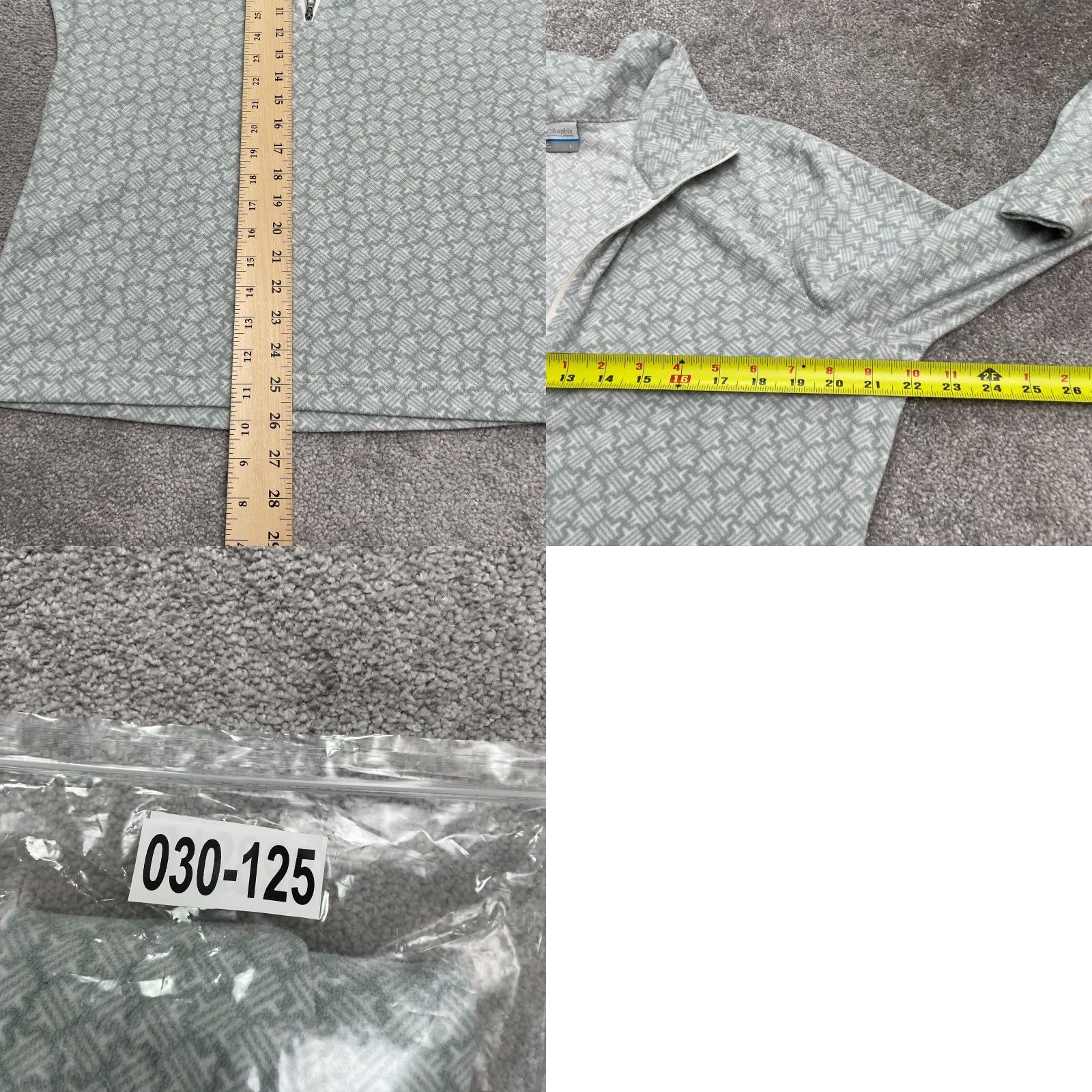 Vintage Columbia Klamath Range Fleece Jacket Womens Large Gray 1/2 Zip Outdoor Geometric Slim Fit Size L / US 10 / IT 46 - 8 Thumbnail