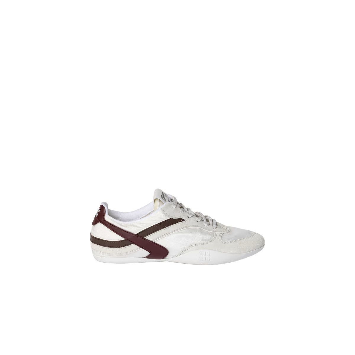 MIU MIU Gymnasium White/Burgundy Sneakers New & Authentic (W