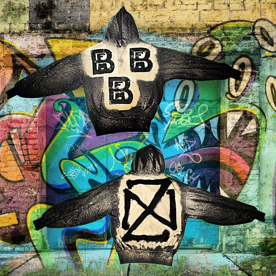 Designer × Vintage “Bleached Graffiti” BUILTFROMMUDD Hoodie Size US M / EU 48-50 / 2 - 1 Thumbnail
