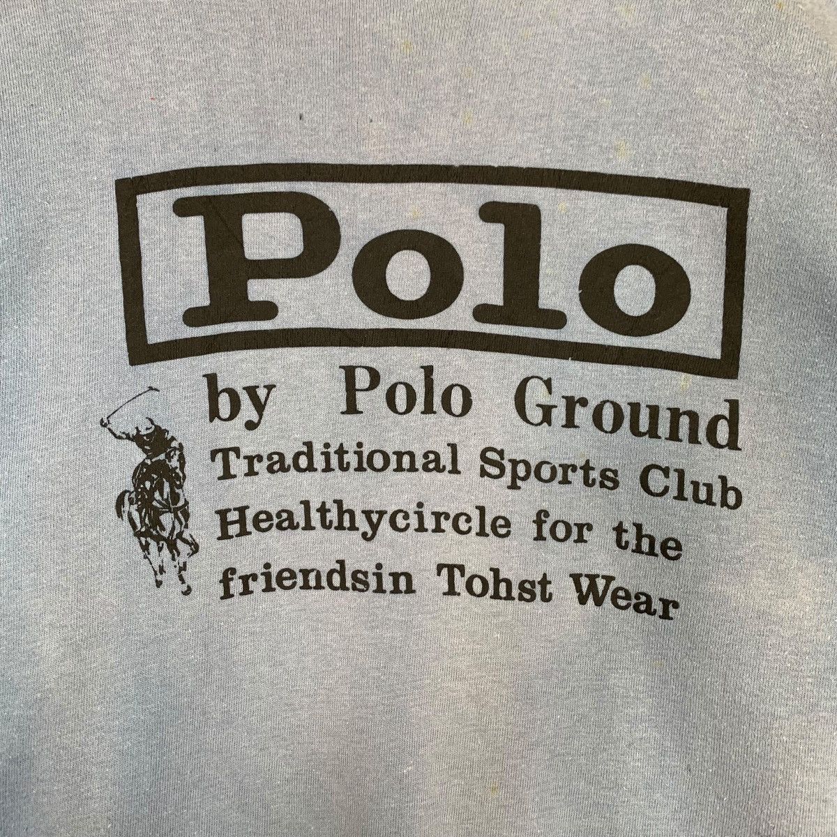 Japanese Brand POLO by Polo Ground Big Logo Washed Sweatshirt #1176-C54 Size US M / EU 48-50 / 2 - 10 Thumbnail