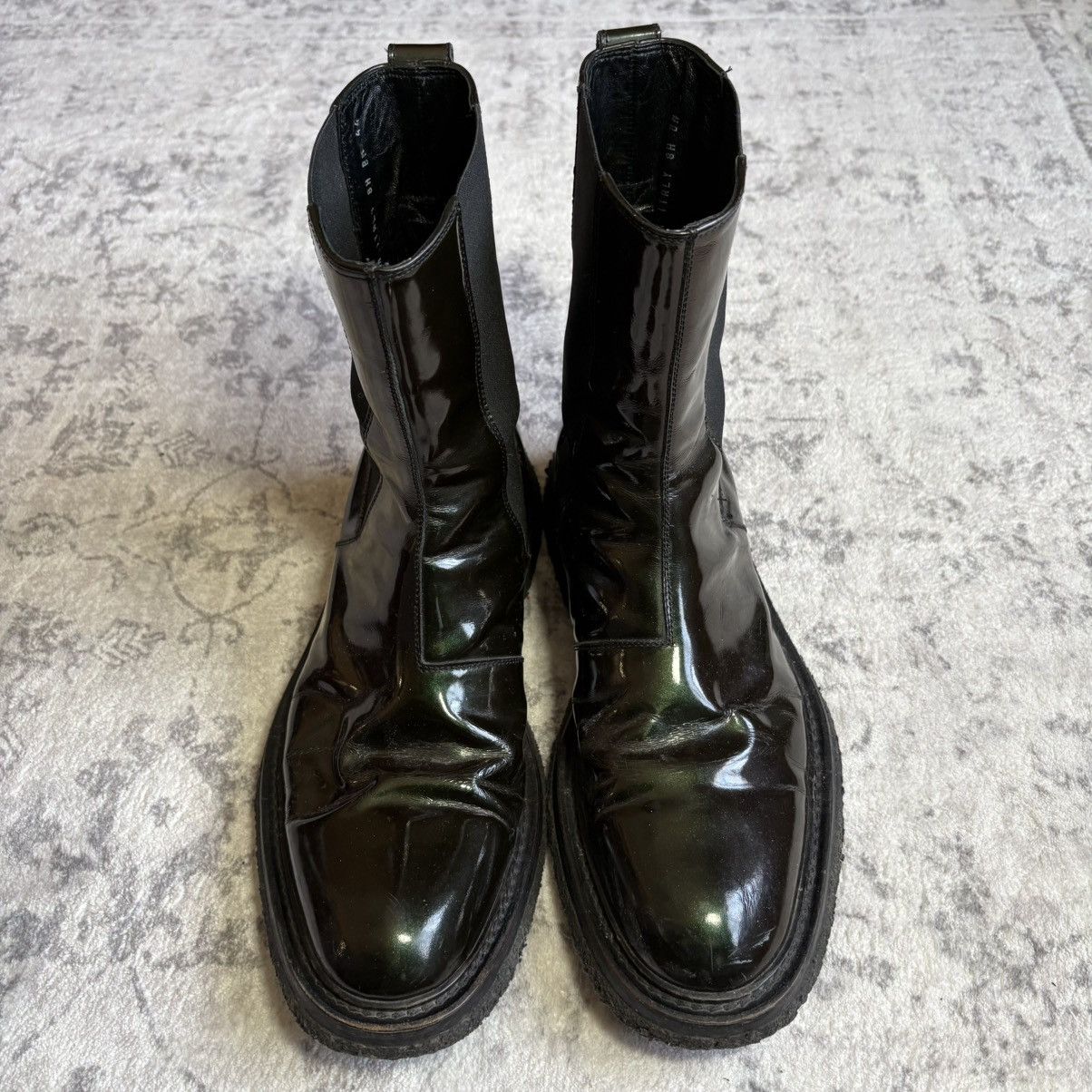 Dior Dior Homme AW08 Lumiere Du Nord Patent Leather Chelsea Boots Size US 11 / EU 44 - 3 Thumbnail