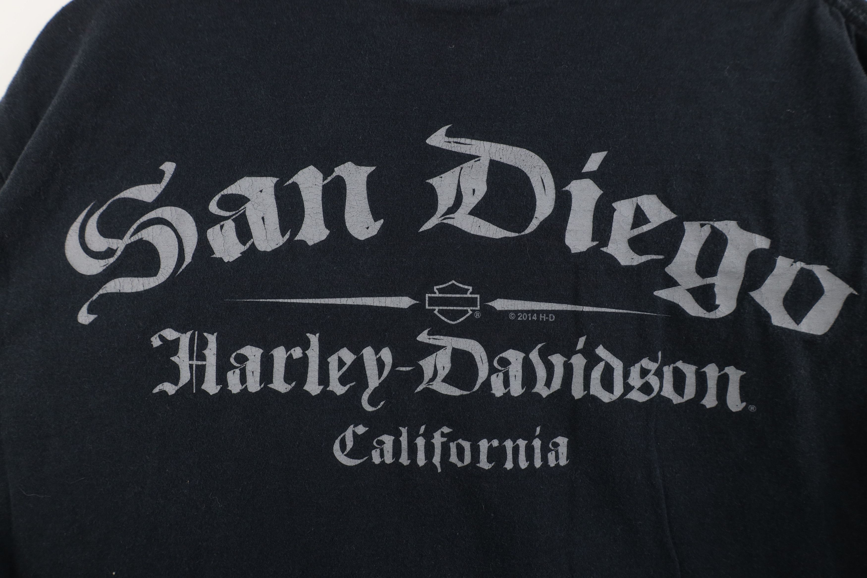 Harley Davidson Vintage Y2K Harley Davidson Spell Old English T-Shirt Black Size US L / EU 52-54 / 3 - 10 Thumbnail