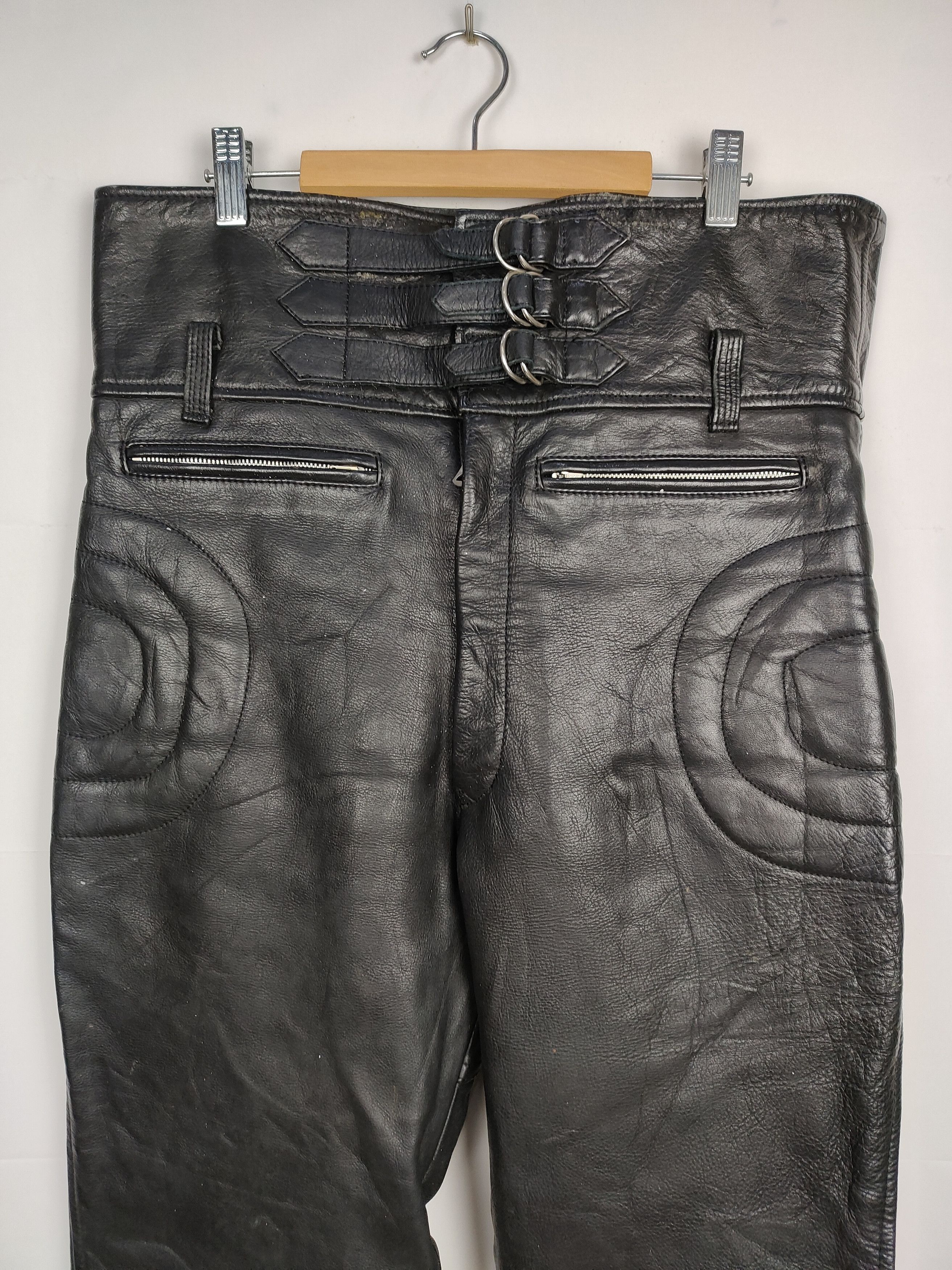 Leather × Vintage Vintage 90s Genuine Leather Rider Pant Size US 32 / EU 48 - 2 Thumbnail