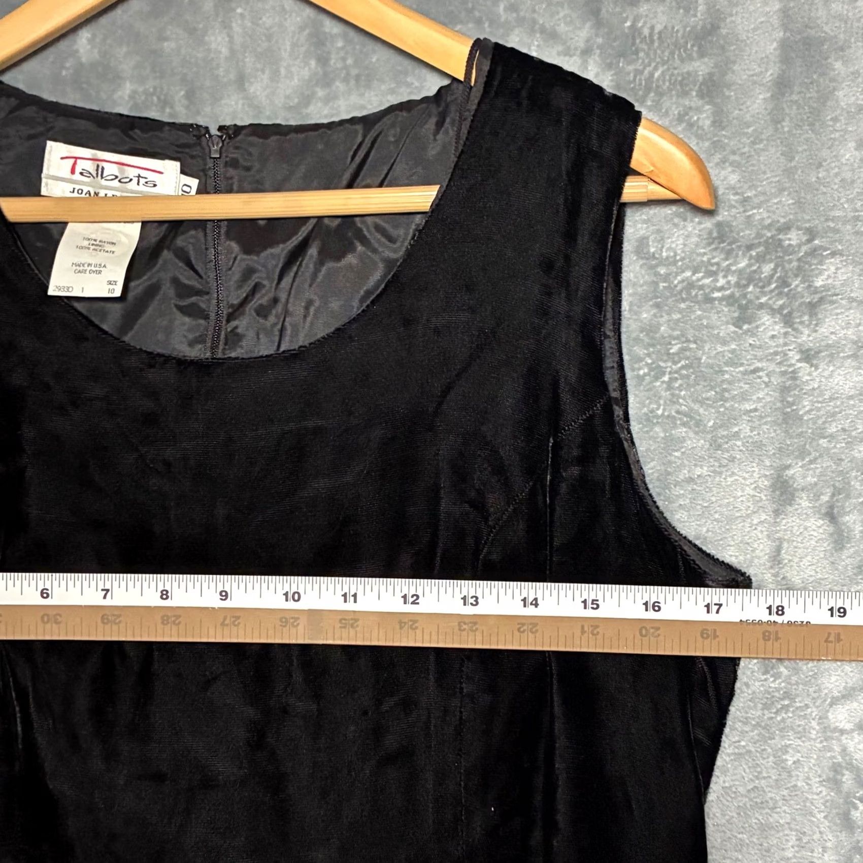 Talbots VTG Talbots Joan Leslie Black Velvet Sleeveless Sheath Dress Size 10 USA Size L / US 10 / IT 46 - 7 Thumbnail