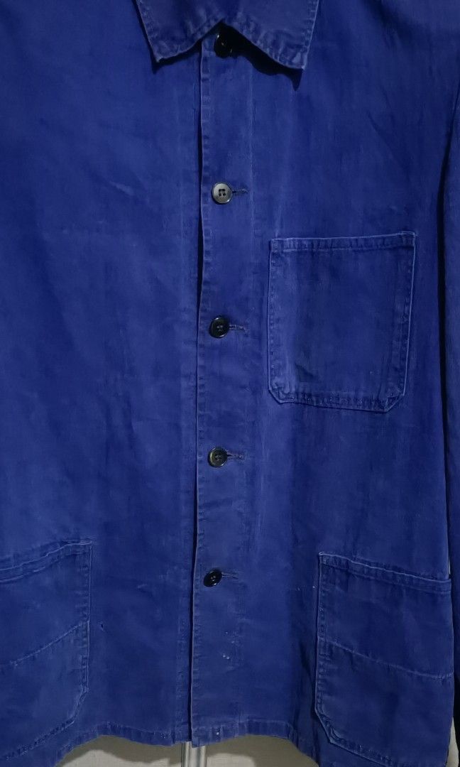 Vintage Vintage 60s french workwear hbt seldvedge 3 pocket jacket Size US M / EU 48-50 / 2 - 2 Thumbnail