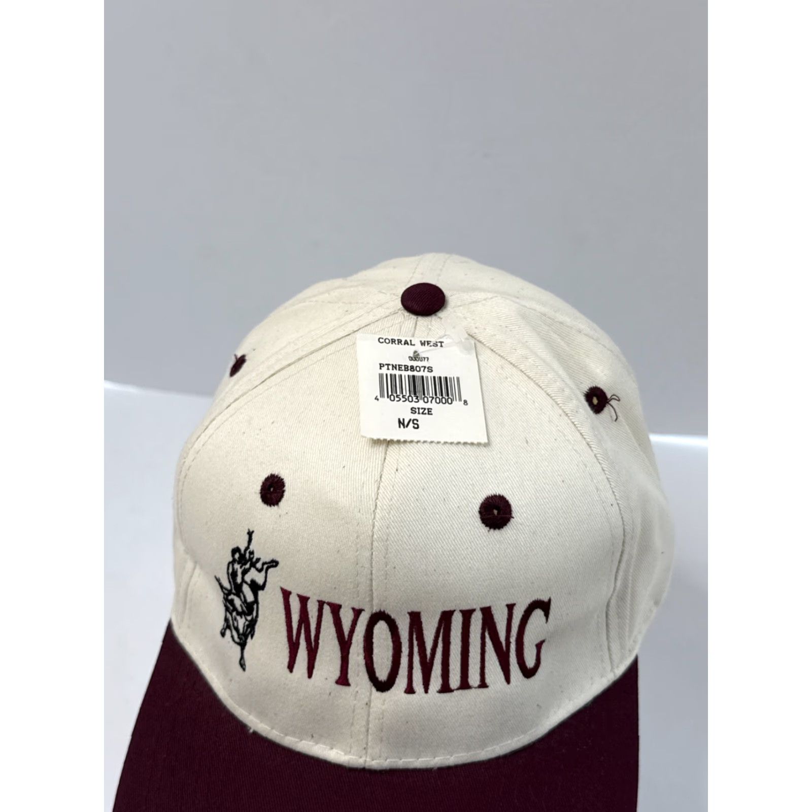 J Brand VINTAGE 90s Wyoming Cowboy Rodeo Western Snapback Hat American Grit Men One Size Cream Size ONE SIZE - 2 Thumbnail