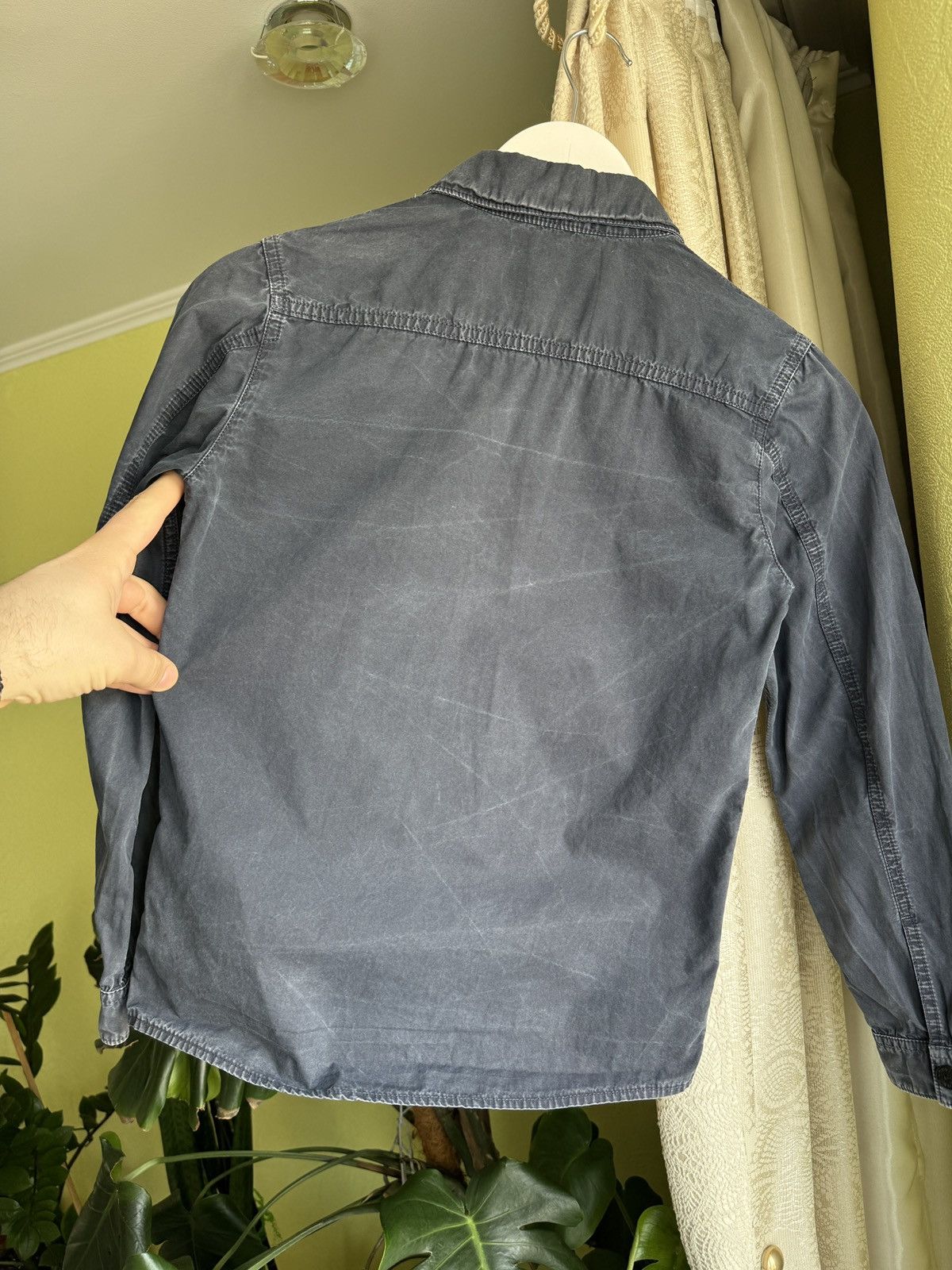 Stone Island Stone Island Junior Stone Wash Cotton Grey Zip Overshirt 10Y Size US XXS / EU 40 - 11 Thumbnail