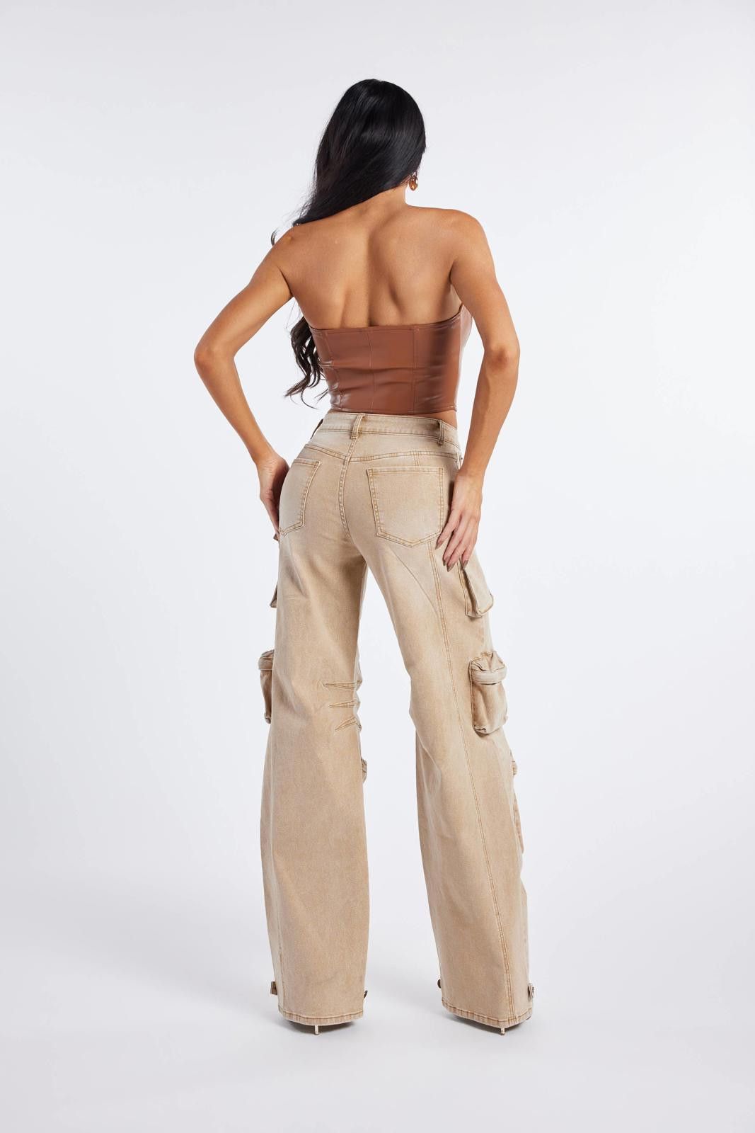 Other Light Washed Cargo Jeans by WFFS Size 32" / US 10 / IT 46 - 12 Thumbnail