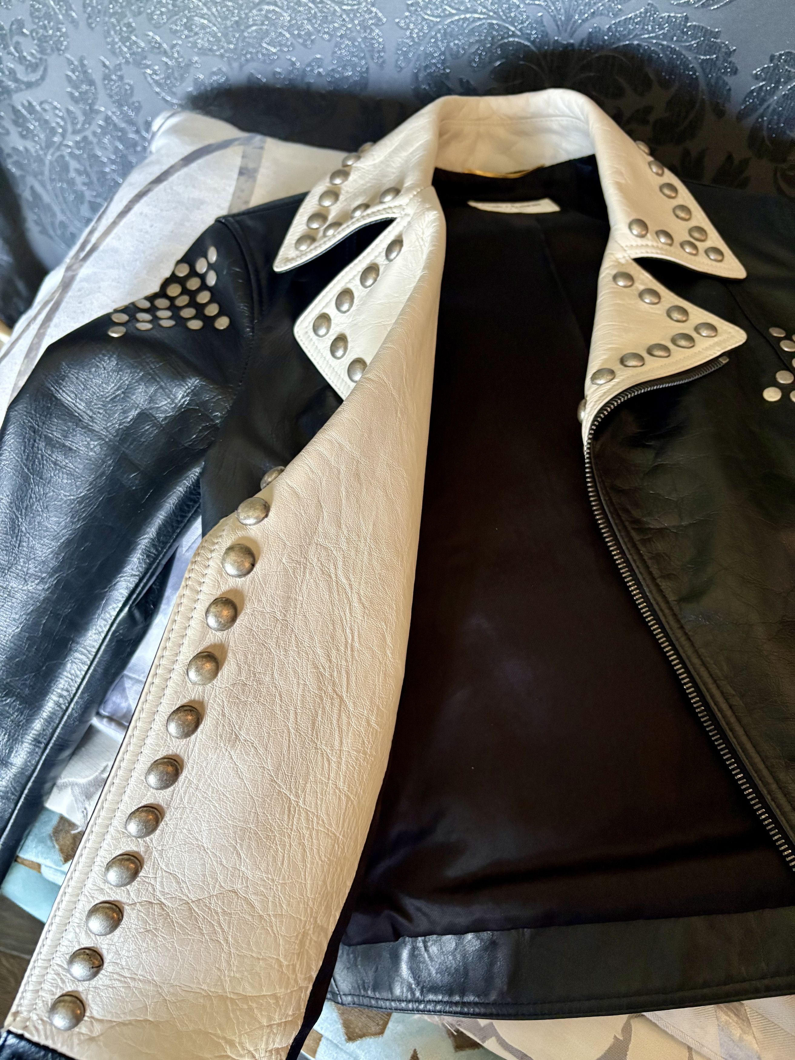 Saint Laurent Paris Saint Laurent Leather Studded Jacket Size XS / US 0-2 / IT 36-38 - 3 Thumbnail