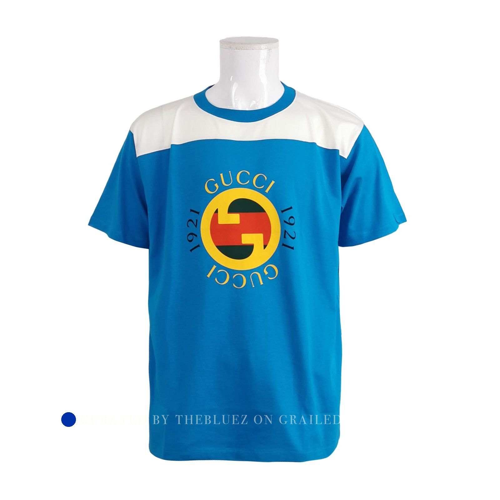 Gucci Logo Print T-Shirt in Blue Size US S / EU 44-46 / 1 - 1 Thumbnail