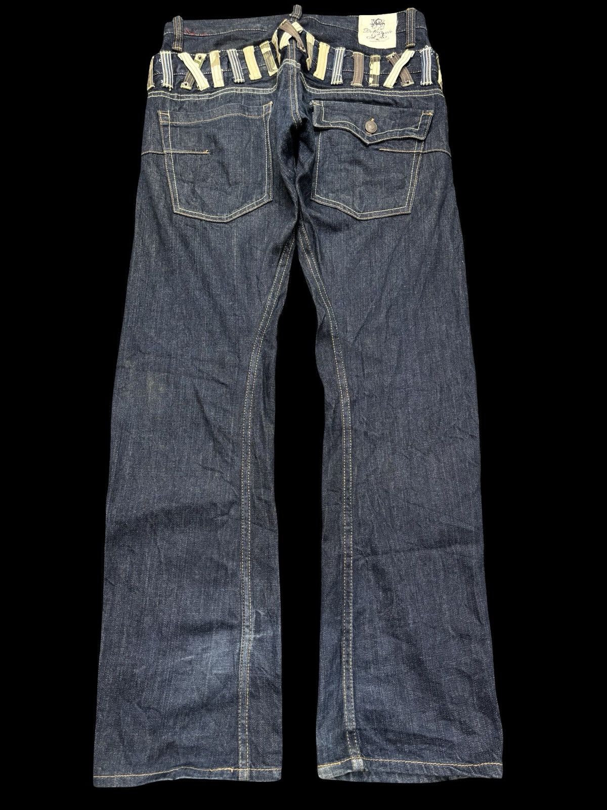 Japanese Brand 💥Double Waist+Twisted Leg💥Dominate Zipper Denim F646 Size US 33 - 1 Thumbnail