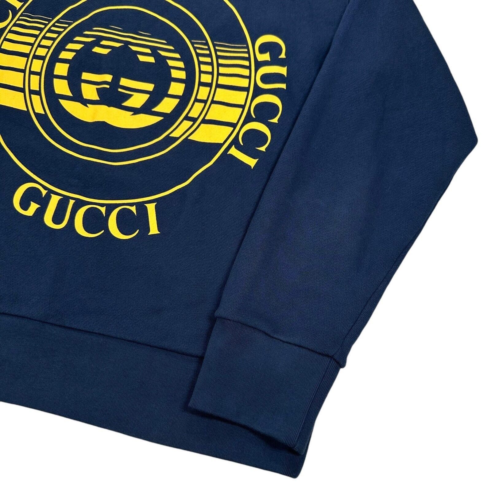 Gucci Gucci Size M Sweatshirt Deep Blue Record Disk Logo GG Size US M / EU 48-50 / 2 - 8 Thumbnail