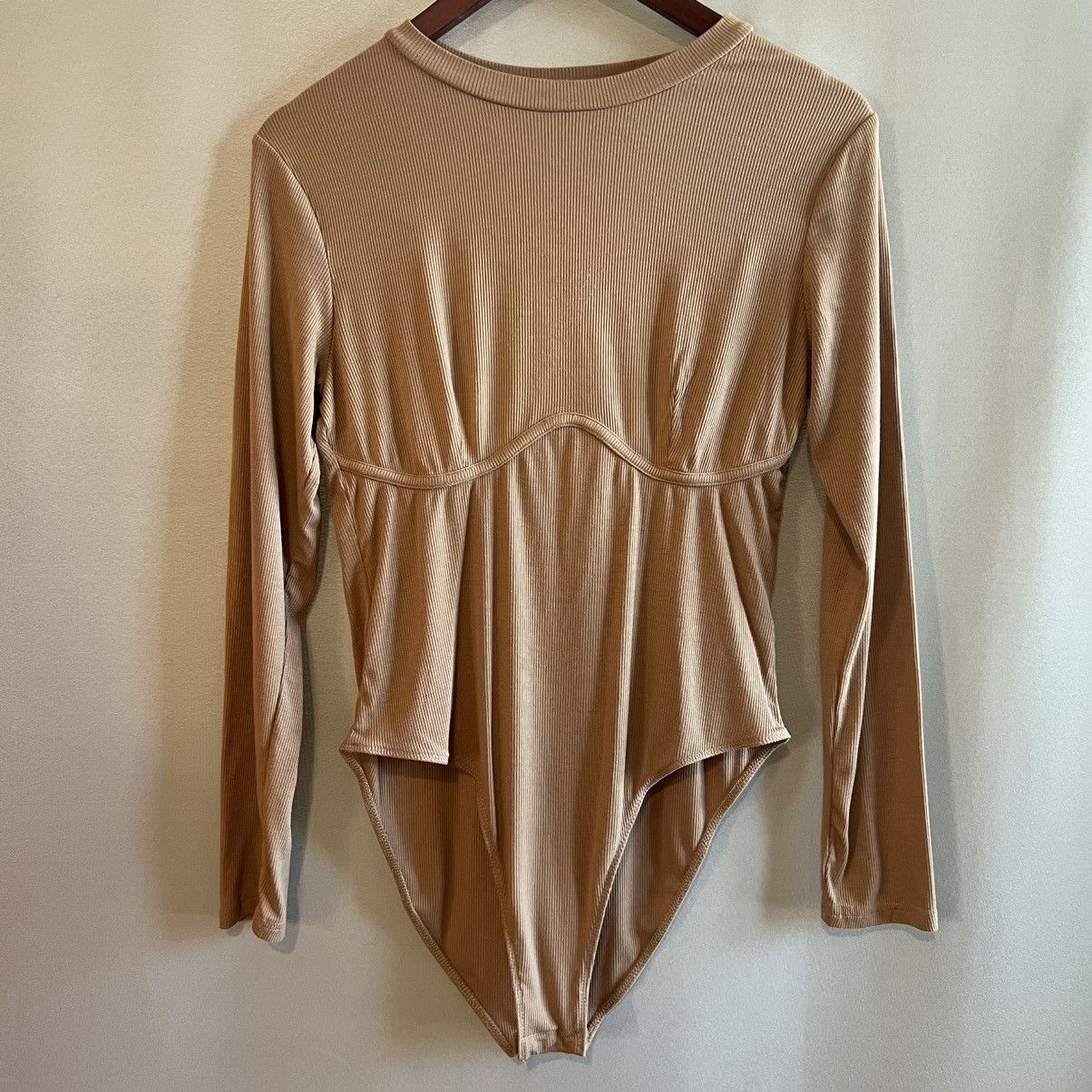 Other Neutral ribbed long-sleeve bodysuit Size L / US 10 / IT 46 - 1 Thumbnail