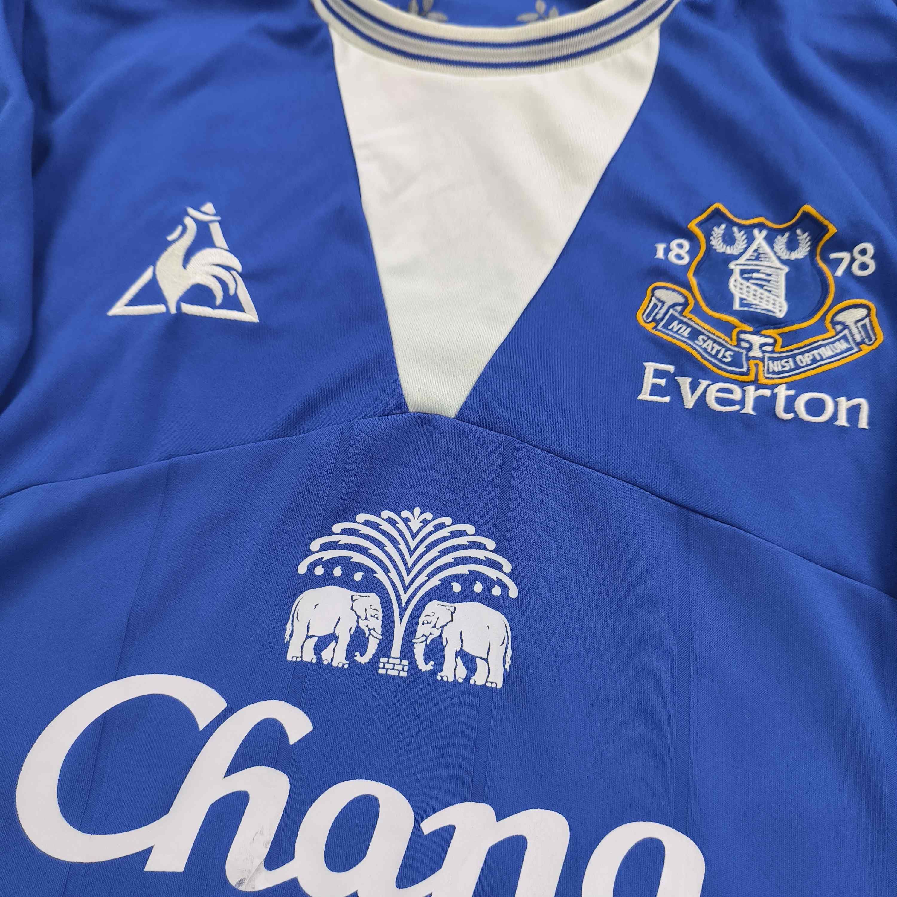 Everton 2009-10 home Phil Jagielka football jersey size M