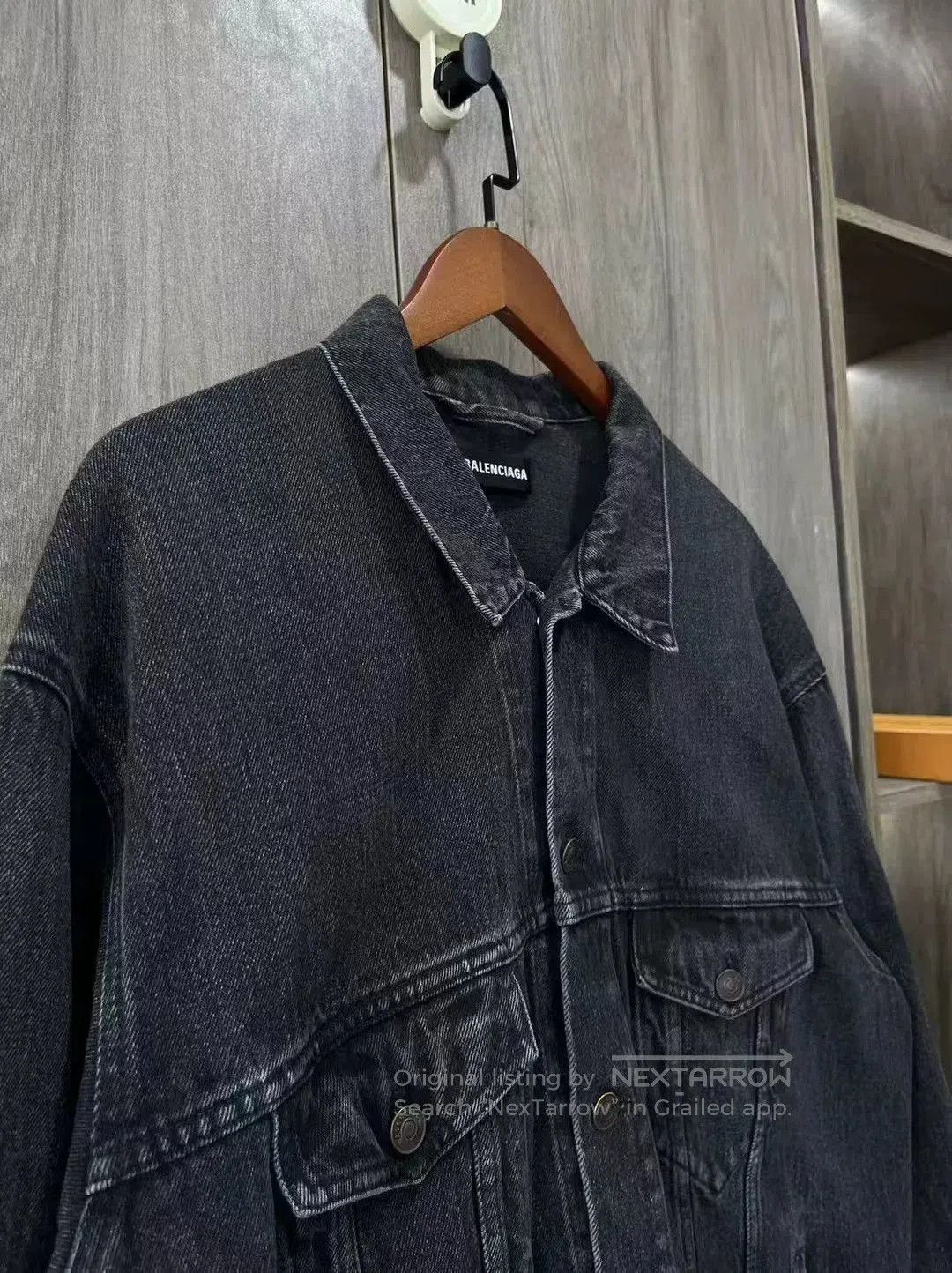 Balenciaga Balenciaga Embroidered Flag Denim Jacket. Size US M / EU 48-50 / 2 - 3 Thumbnail