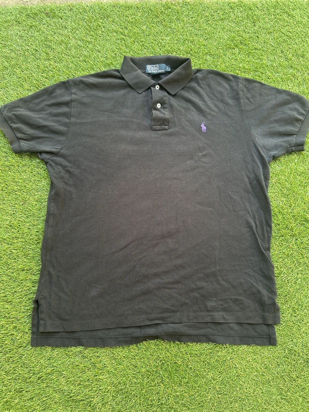 Polo Ralph Lauren Vintage Polo by Ralph Lauren Black Pique Polo Shirt Size US L / EU 52-54 / 3 - 2 Thumbnail