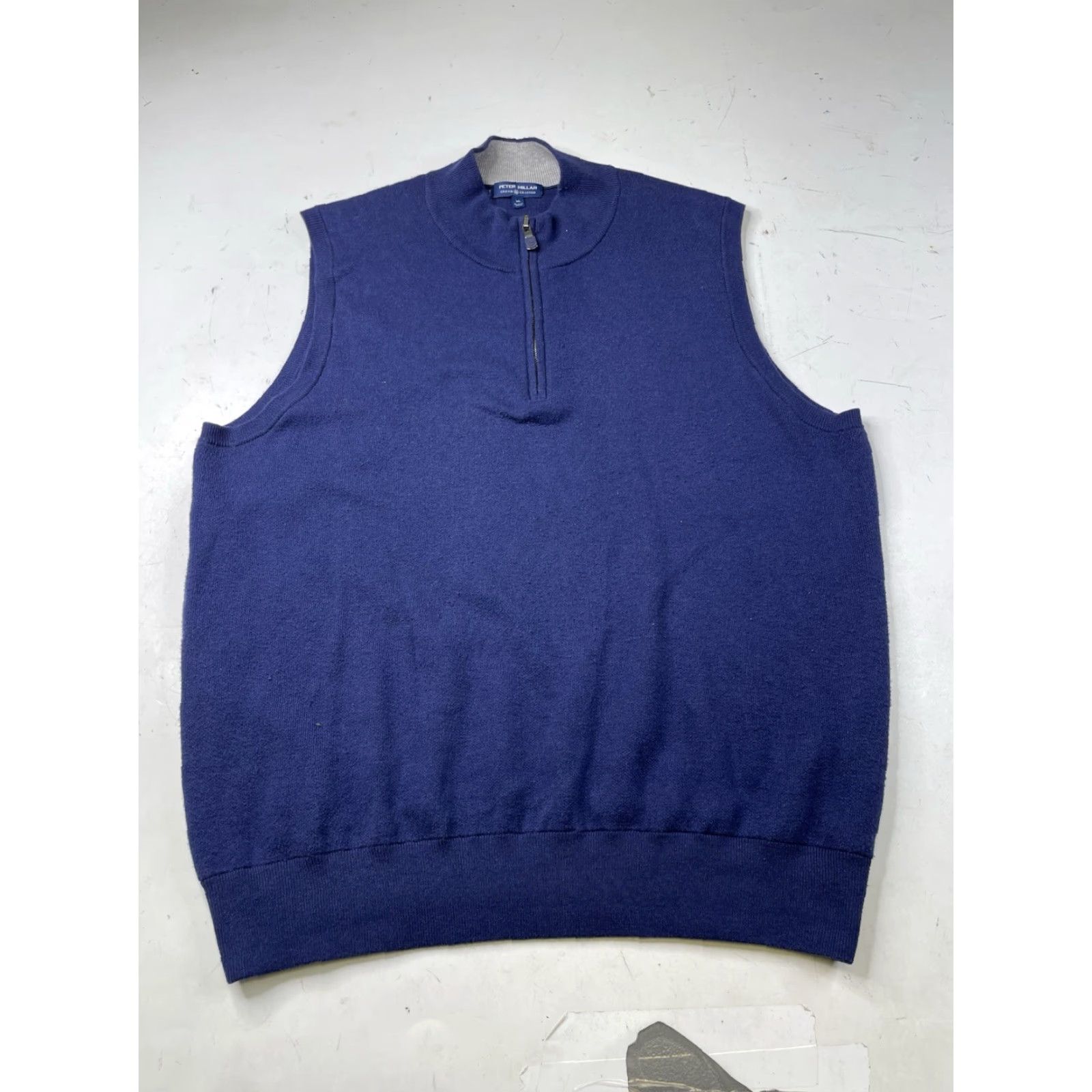 Peter Millar Peter Millar Sweater Vest Mens XL Crown 1/4 Zip Silk Cashmere Golf Vest Men XL Blue Size US XL / EU 56 / 4 - 2 Thumbnail