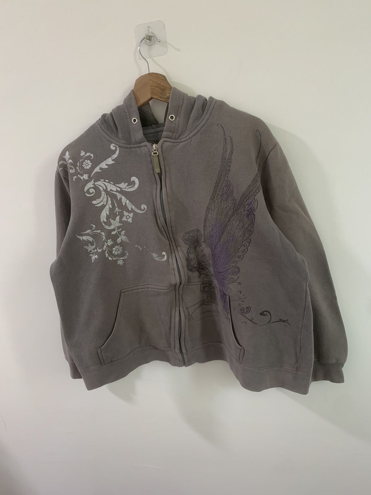 Disney × Vintage Rare Y2K Disney Tink Zipper Hoodie Size XS / US 0-2 / IT 36-38 - 2 Thumbnail