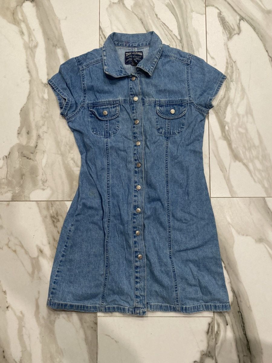 TCB Jeans × Vintage VINTAGE Denim Mini Dress Size M / US 6-8 / IT 42-44 - 1 Thumbnail