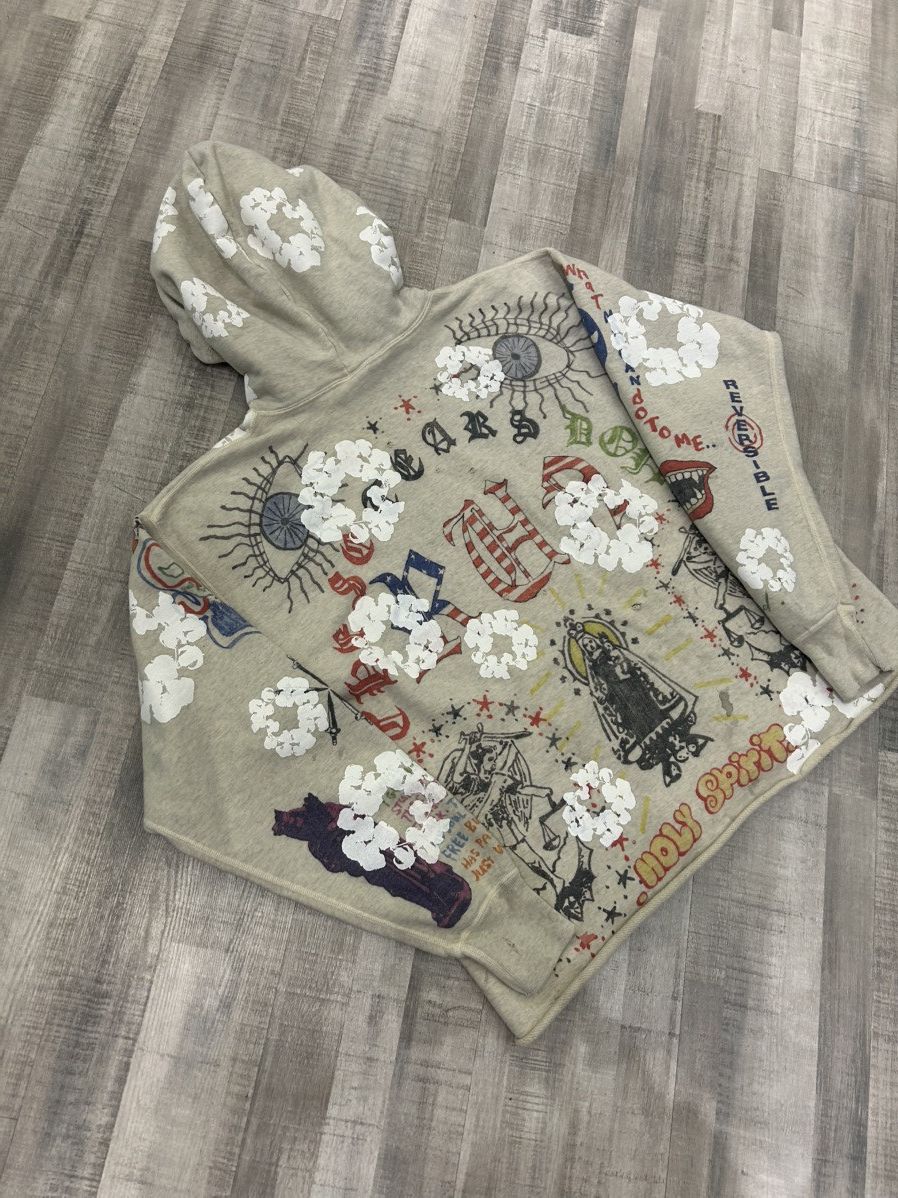 DENIM TEARS × Saint Michael Saint Michael x Denim Tears Graffiti Hooded Sweatshirt Size US XL / EU 56 / 4 - 6 Thumbnail