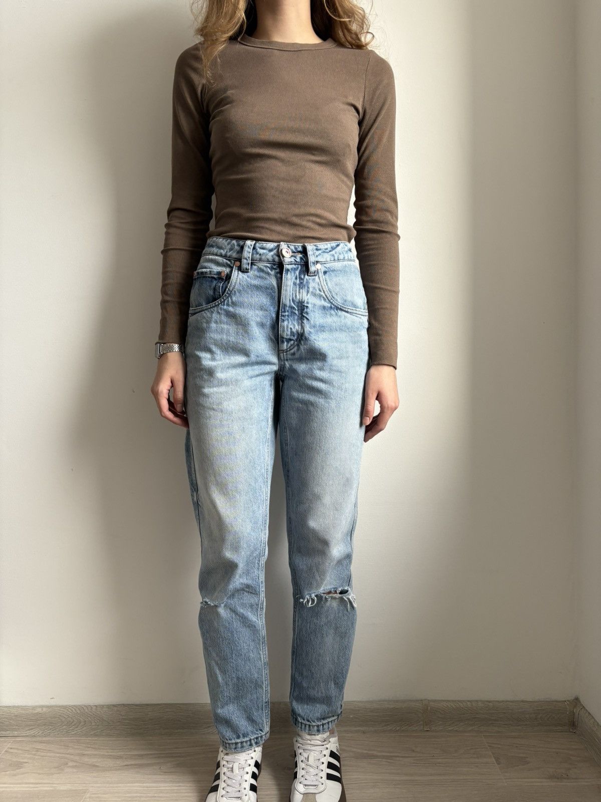 Brunello Cucinelli BRUNELLO CUCINELLI WOMEN STRAIGHT LEG DISTRESSED JEANS IT 38 Size 26" / US 2 / IT 38 - 16 Thumbnail