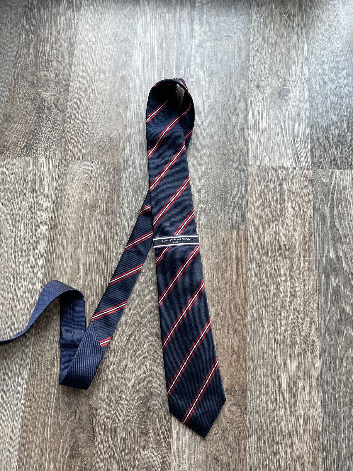 Tommy Hilfiger × Vintage ❤️NEW! Luxury Tommy Hilfiger Tie Ties T/H Vintage Streetwear Size ONE SIZE - 2 Thumbnail