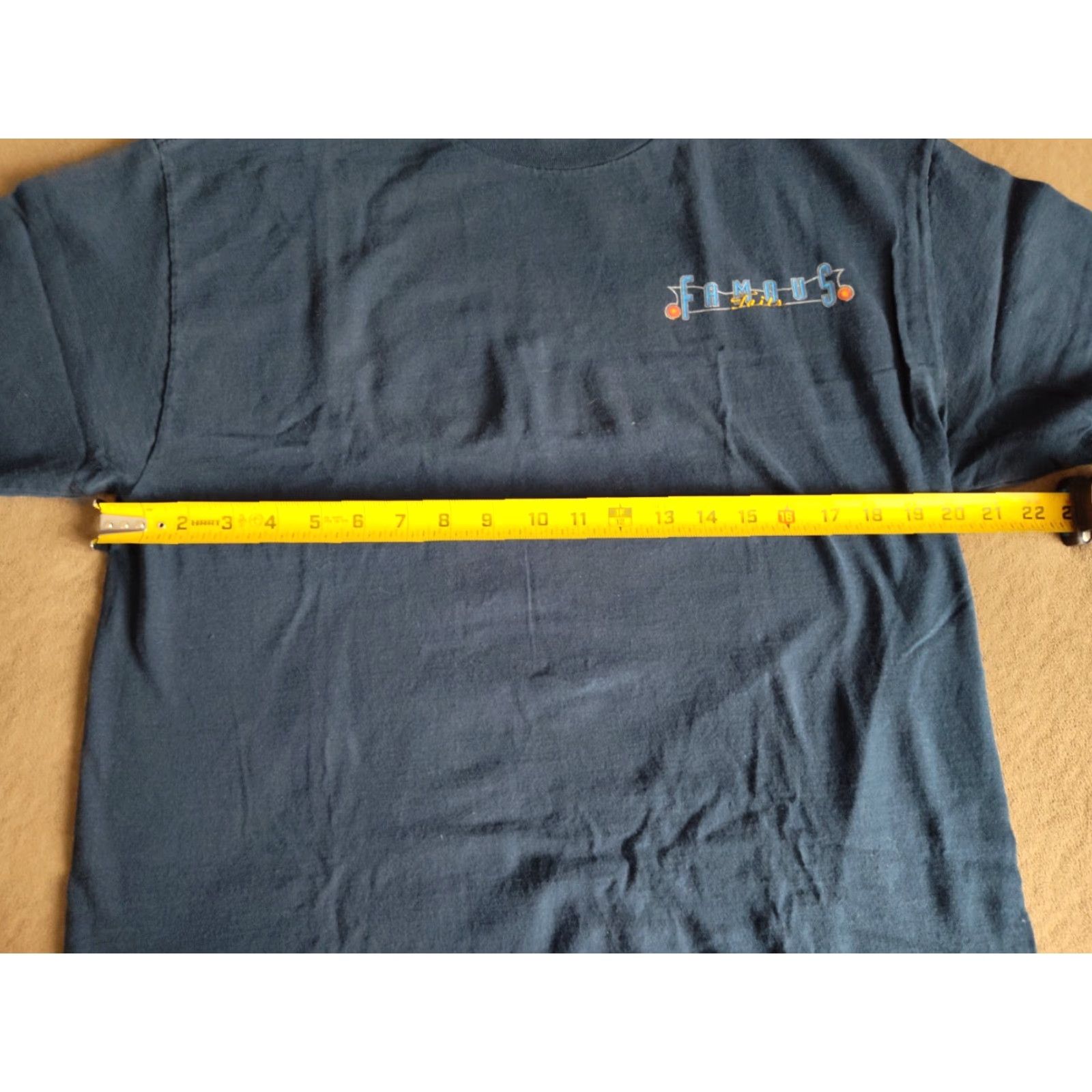 Vintage FAMOUS TRADITIONS Shirt Mens Large Blue Classic Cars Short Sleeve Cotton Tee Size US L / EU 52-54 / 3 - 5 Thumbnail