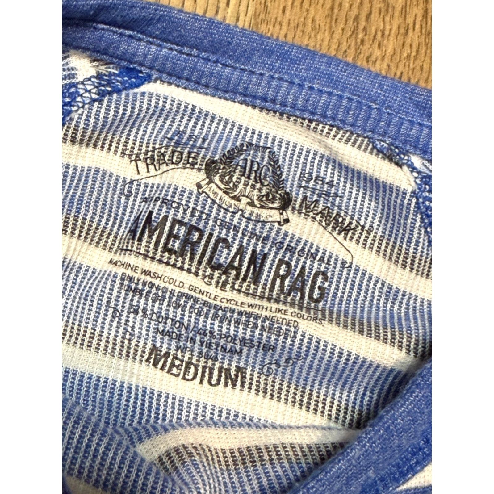 Vintage American Rag Shirt Men's M Blue Striped Long Sleeve Shirt Size US M / EU 48-50 / 2 - 5 Thumbnail