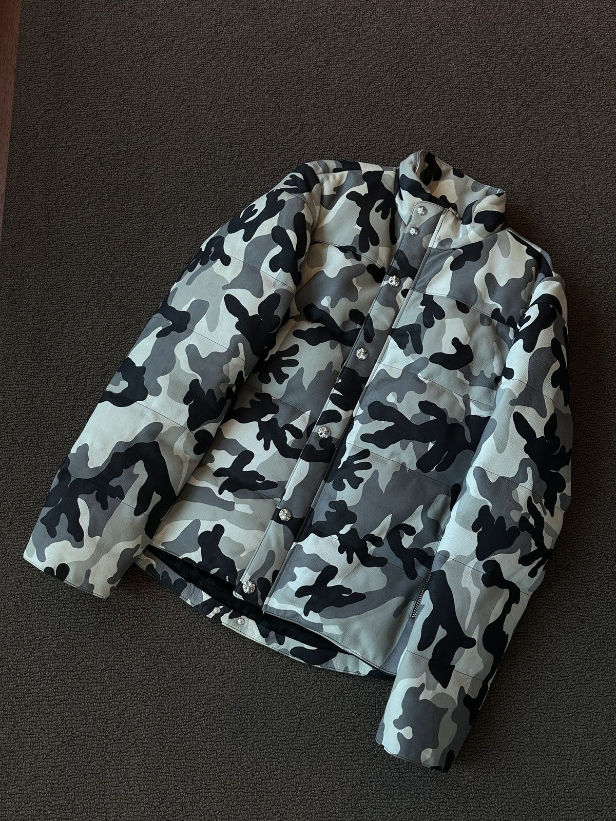 Chrome Hearts Chrome Hearts Camo Leather Puffer Jacket Size US L / EU 52-54 / 3 - 5 Thumbnail