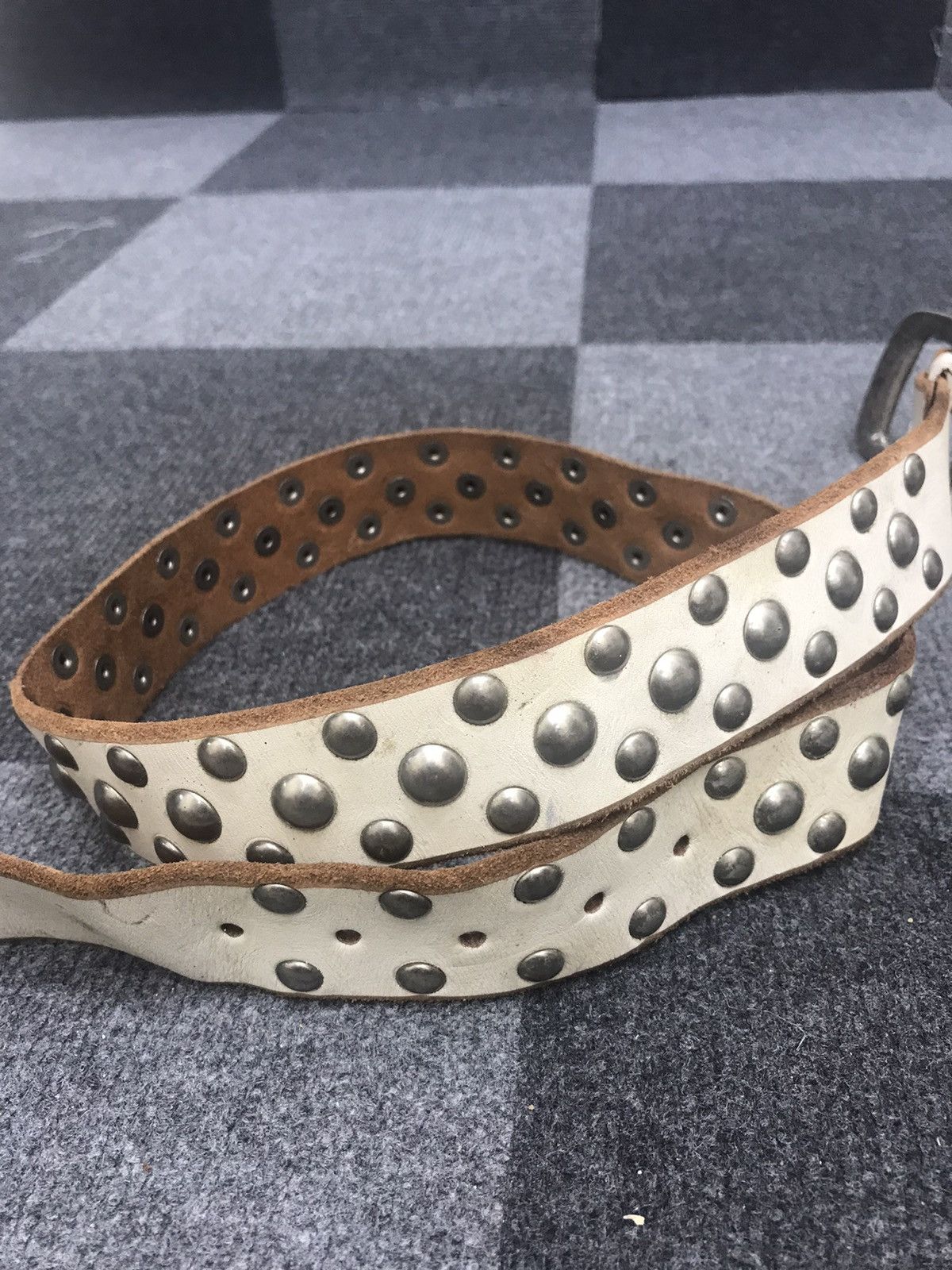 Genuine Leather × Seditionaries Very Rare Genuine Leather Studded Belt Size ONE SIZE - 3 Thumbnail