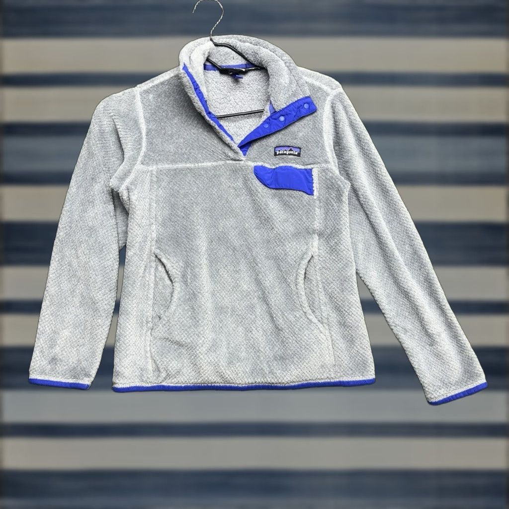 Patagonia Patagonia Snap Fleece Womens XS Gray Outdoor Cozy Hiking Sherpa 1/4 Snap Pullover Sweater Size XS / US 0-2 / IT 36-38 - 1 Thumbnail