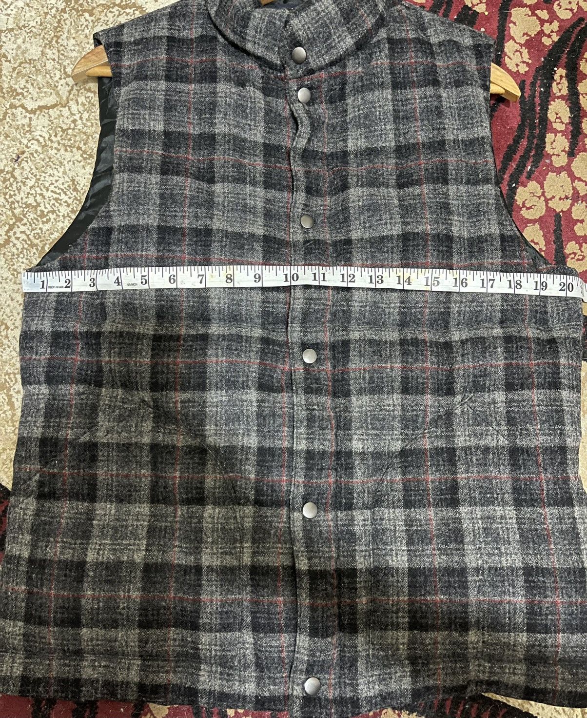 SHIPS SHIPS Vest GREY Plaid Wool sz. LARGE Size US L / EU 52-54 / 3 - 8 Thumbnail