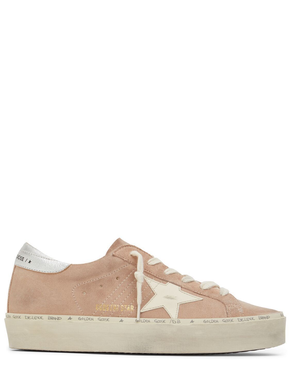 Golden Goose Hi Star Women's Pink/White Suede Sneakers New