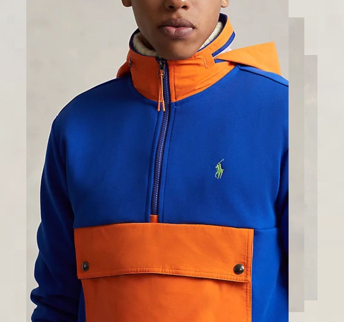 Polo Ralph Lauren × Vintage Polo Ralph Lauren hybrid 1/4 zip sweatshirt hoodie pullover Size US S / EU 44-46 / 1 - 7 Thumbnail