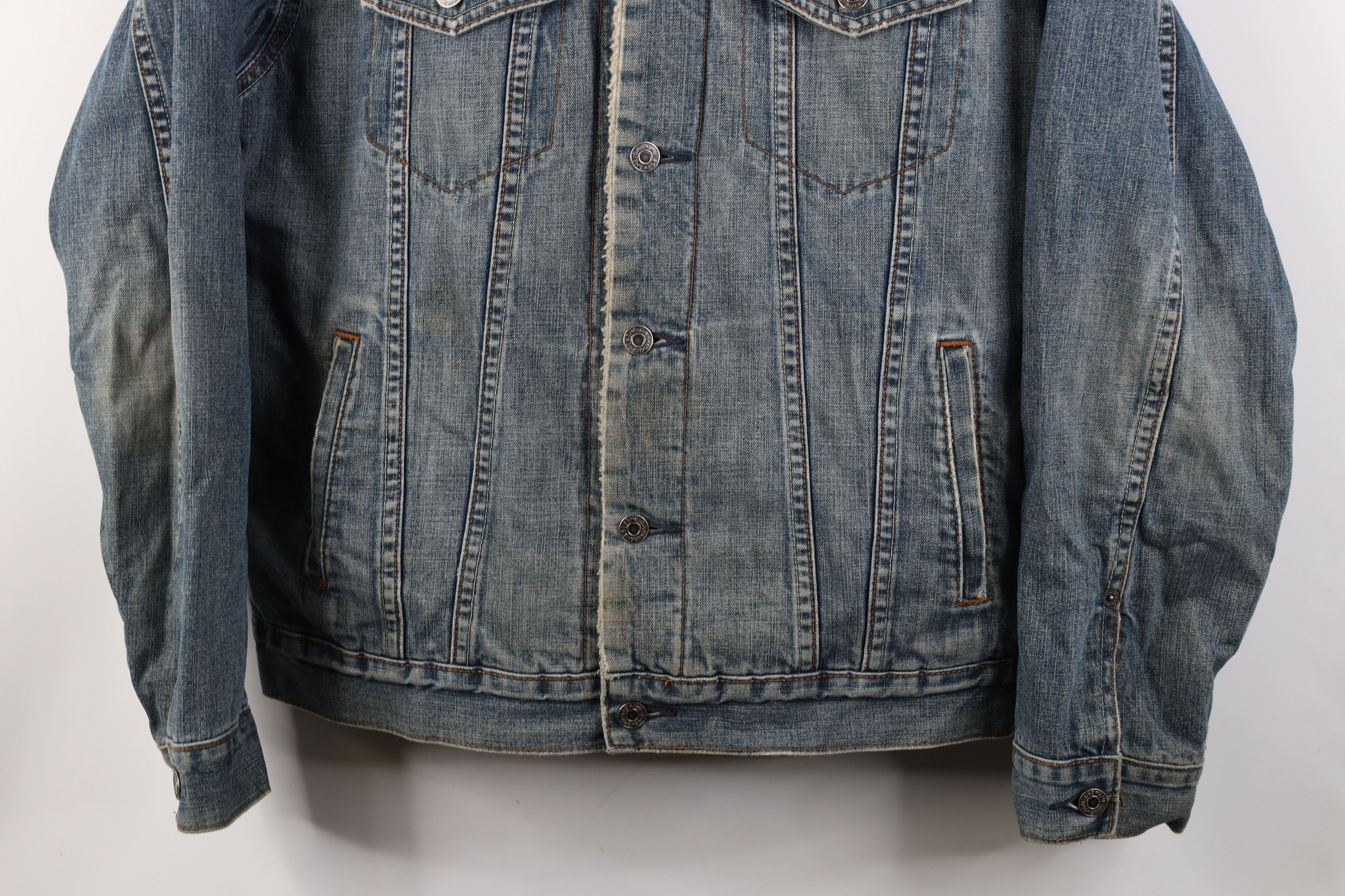 Gap Vintage Y2K 2004 Gap Deep Pile Fleece Lined Trucker Jacket Size US M / EU 48-50 / 2 - 3 Thumbnail
