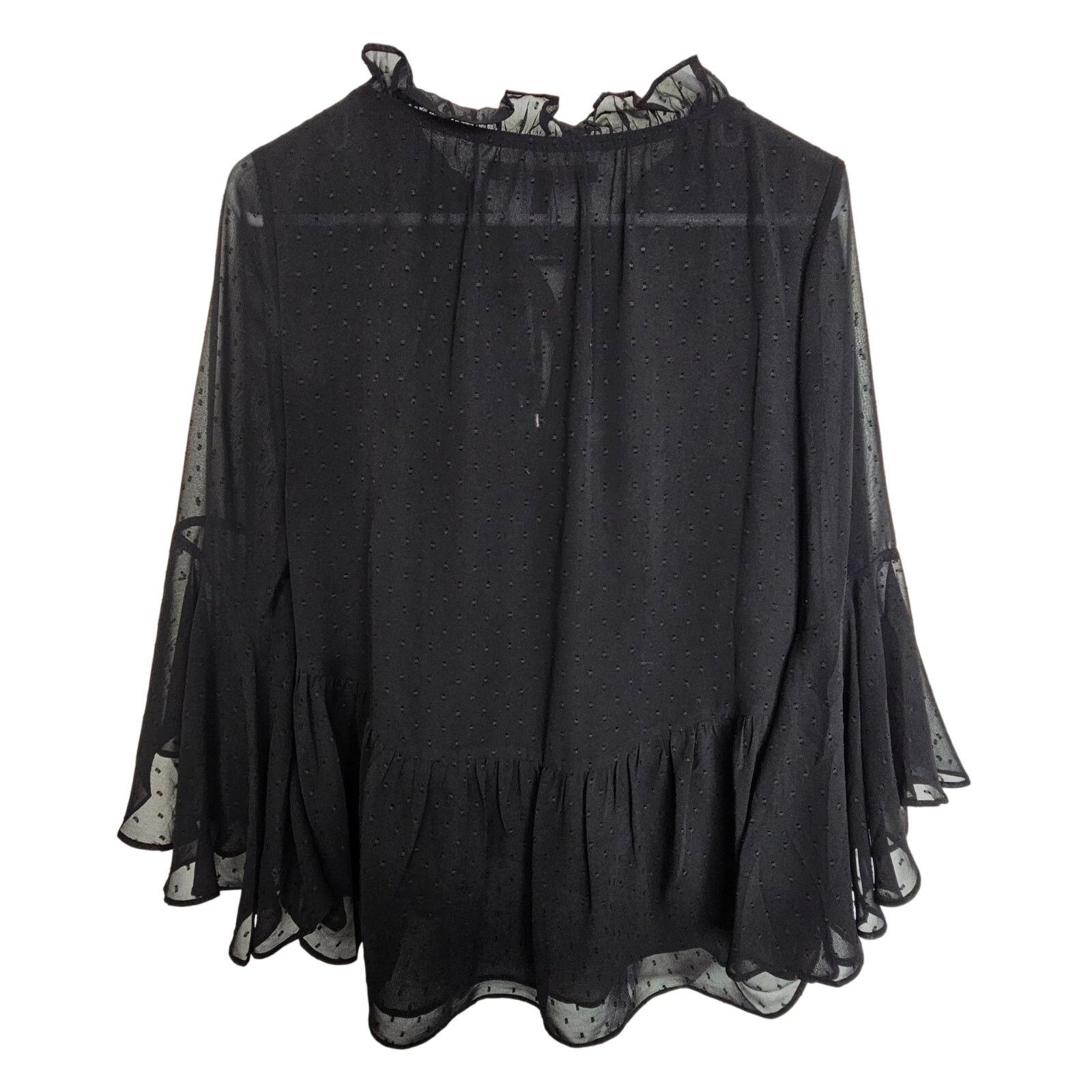 White House Black Market White House Black Market Womens Ruffle Top 4 Whimsygoth Vamp Size S / US 4 / IT 40 - 8 Thumbnail
