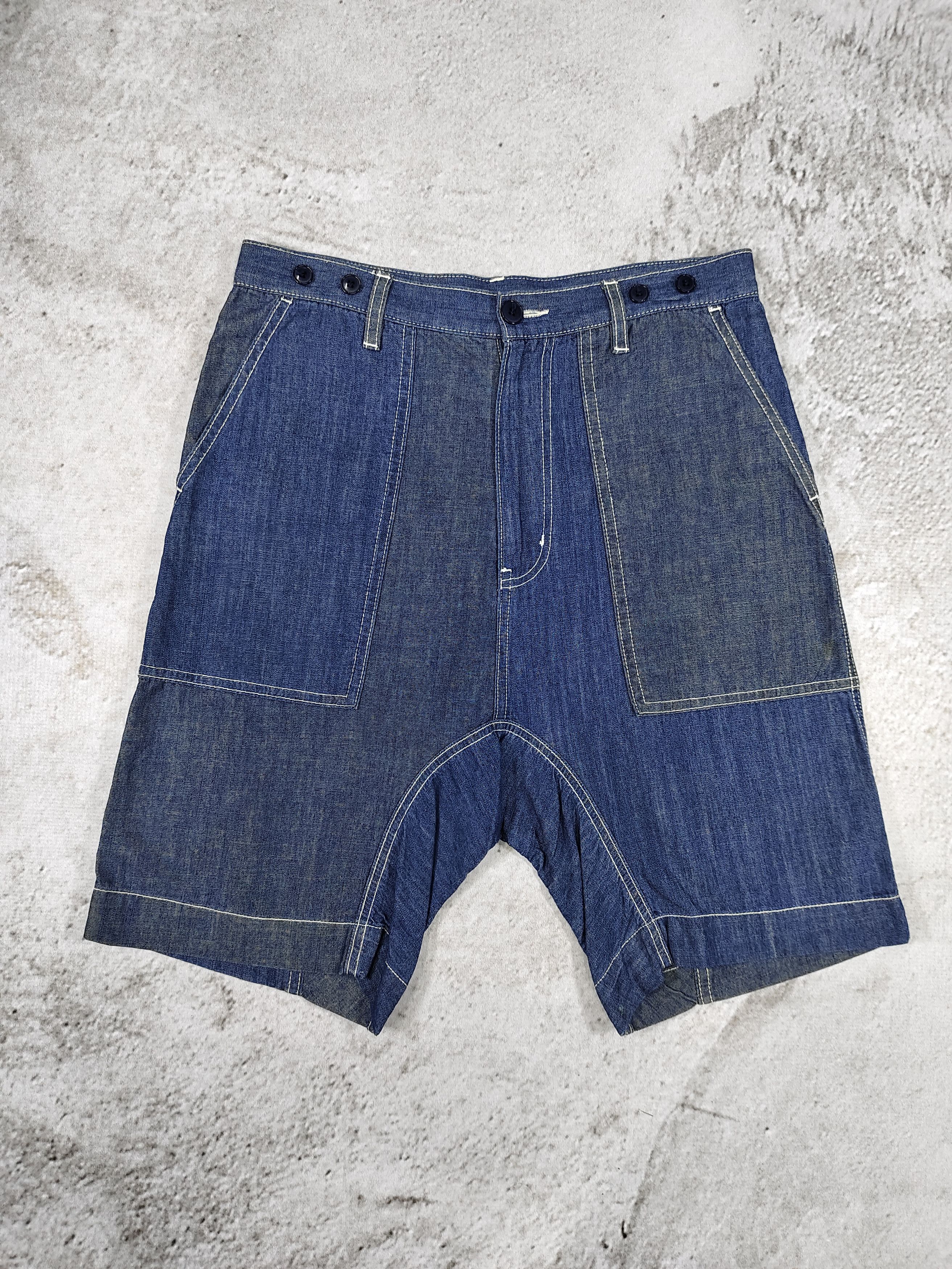 Ne-Net 00s Ne-Net- Sarouel Utility Panel Drop Crotch Denim Short Size 30" / US 8 / IT 44 - 1 Thumbnail
