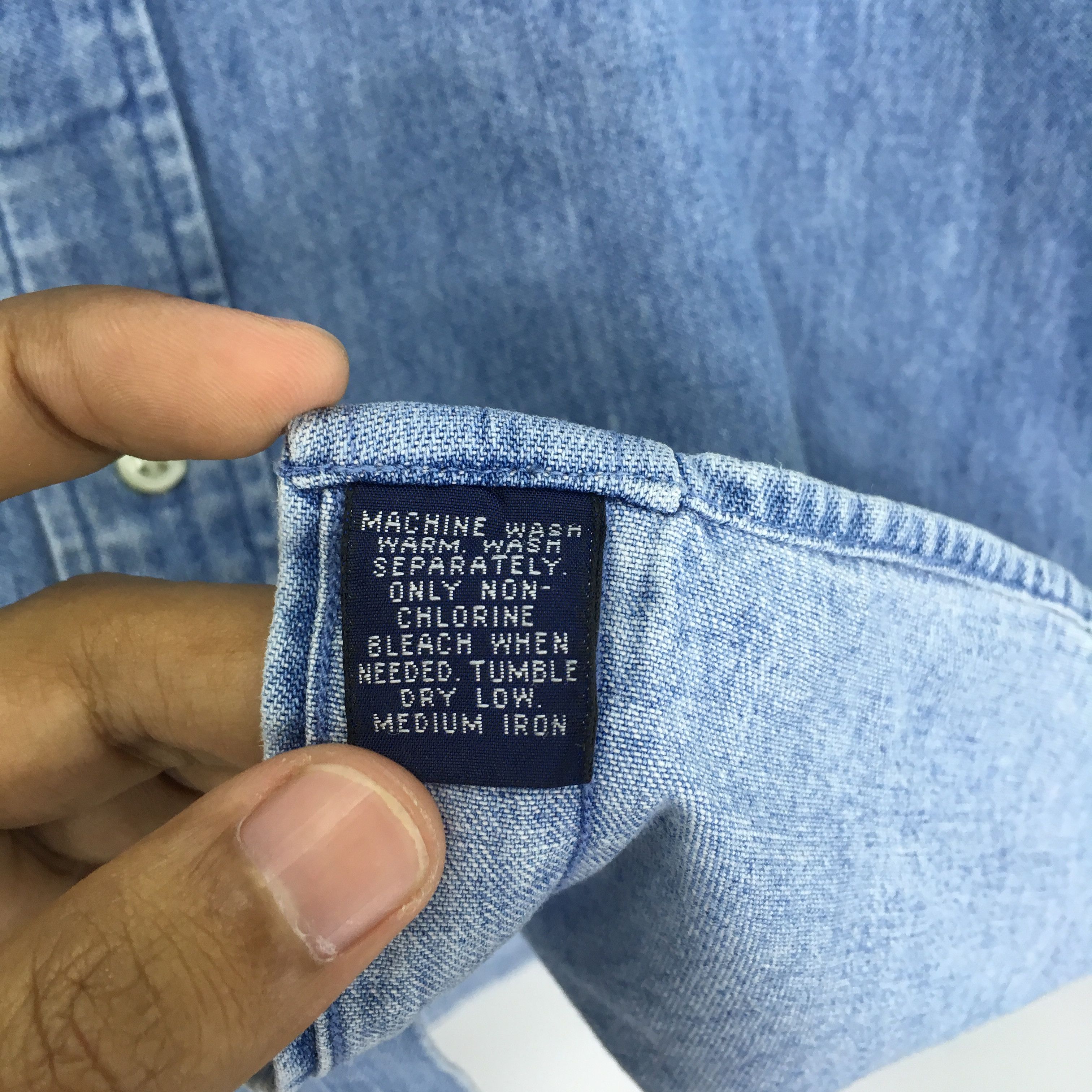 Polo Ralph Lauren Vintage Polo Ralph Lauren Denim Shirt Polo Small Pony Jean Size US L / EU 52-54 / 3 - 9 Thumbnail