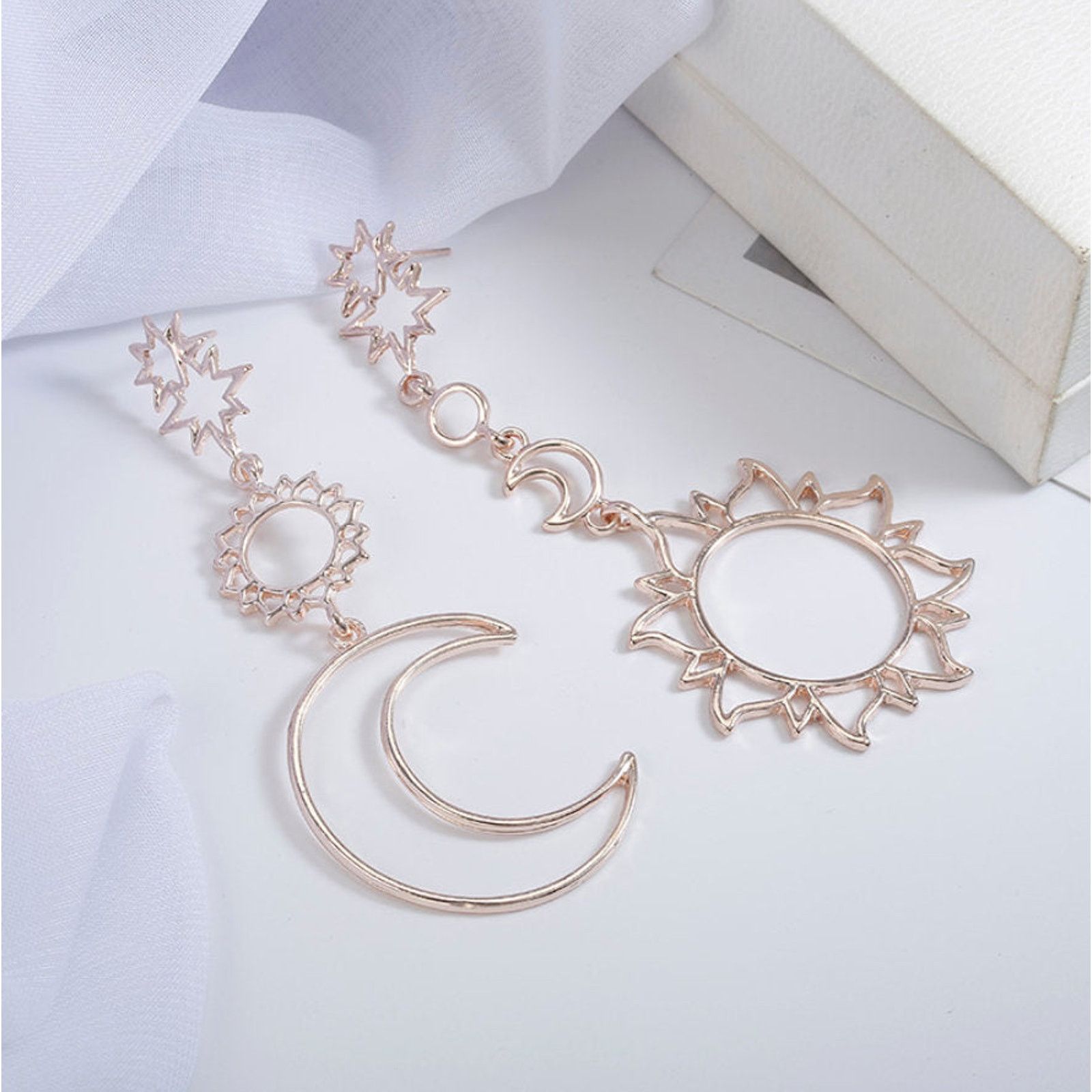 Other Shivani Gold Sun/Moon Drop Earrings Size ONE SIZE - 5 Thumbnail