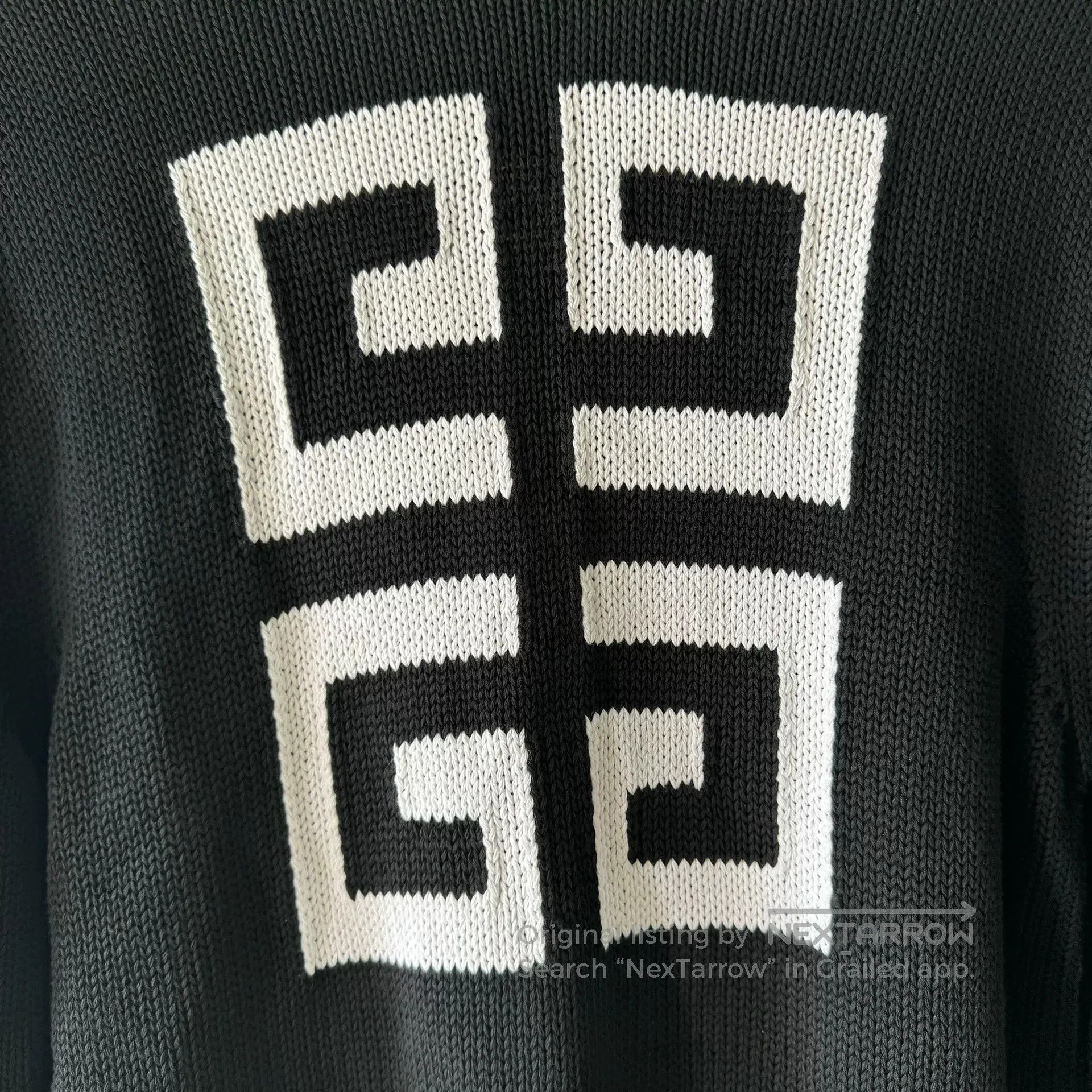 Givenchy Givenchy Black Four-Grid Logo Sweater. Size US M / EU 48-50 / 2 - 6 Thumbnail