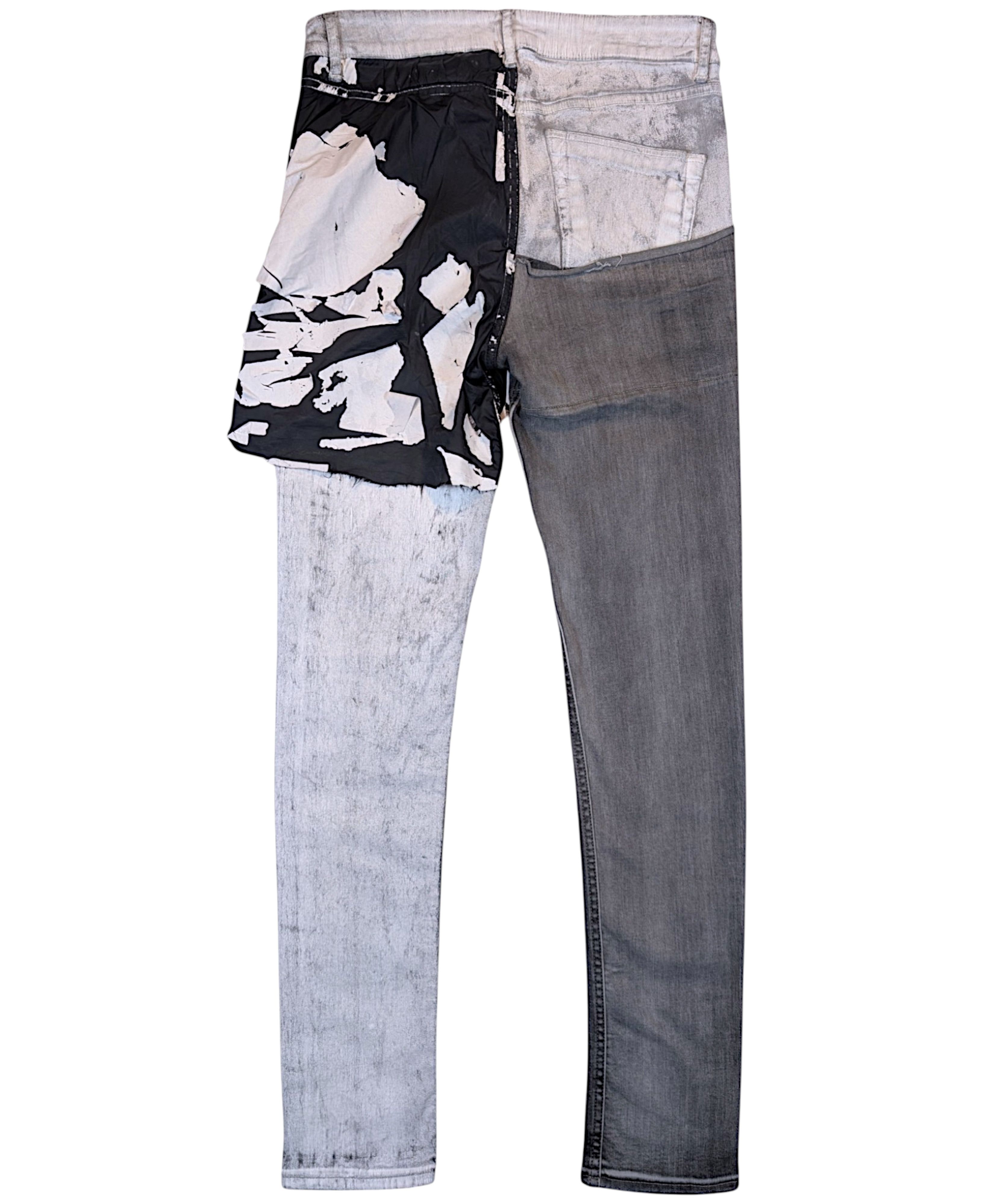 Rick Owens Rick Owens SS20 Tecuatl SAMPLE Coated Tyrone Collage Jeans Size US 31 - 2 Thumbnail