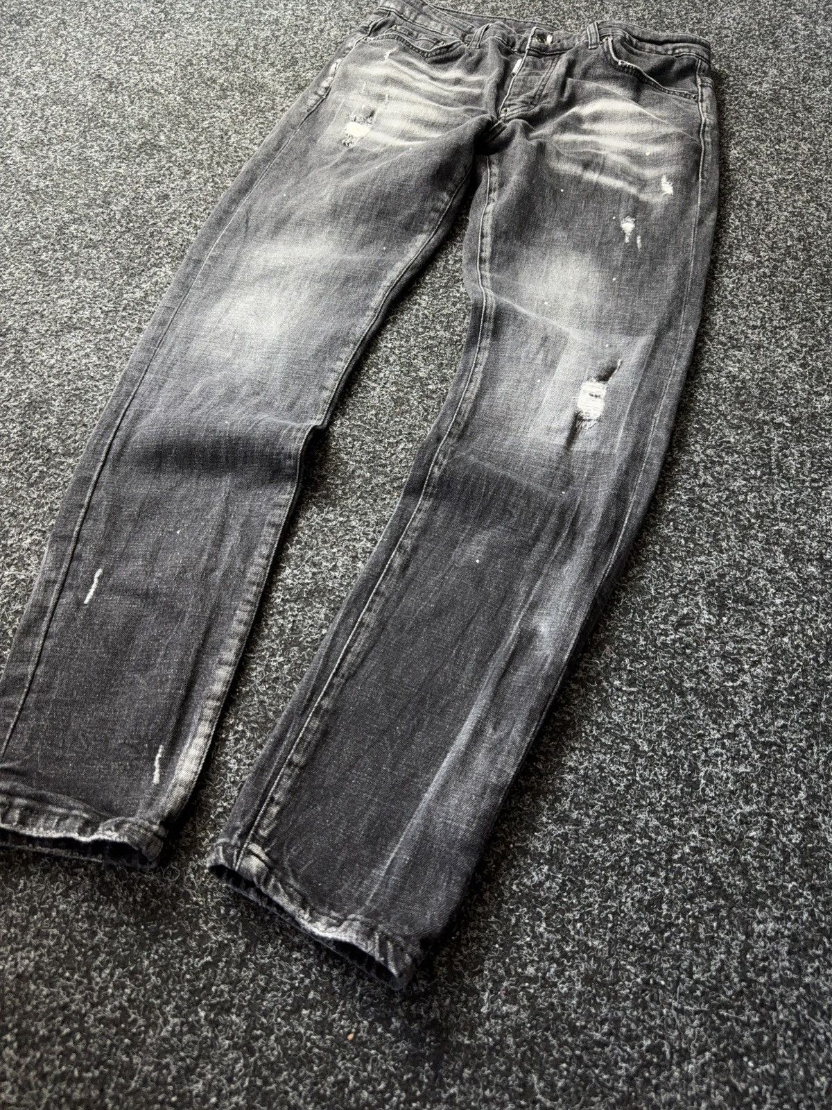 Dsquared2 Retro Dsquared2 Y2K Distressed Black Grey Jeans Size 48 Size US 32 / EU 48 - 3 Thumbnail